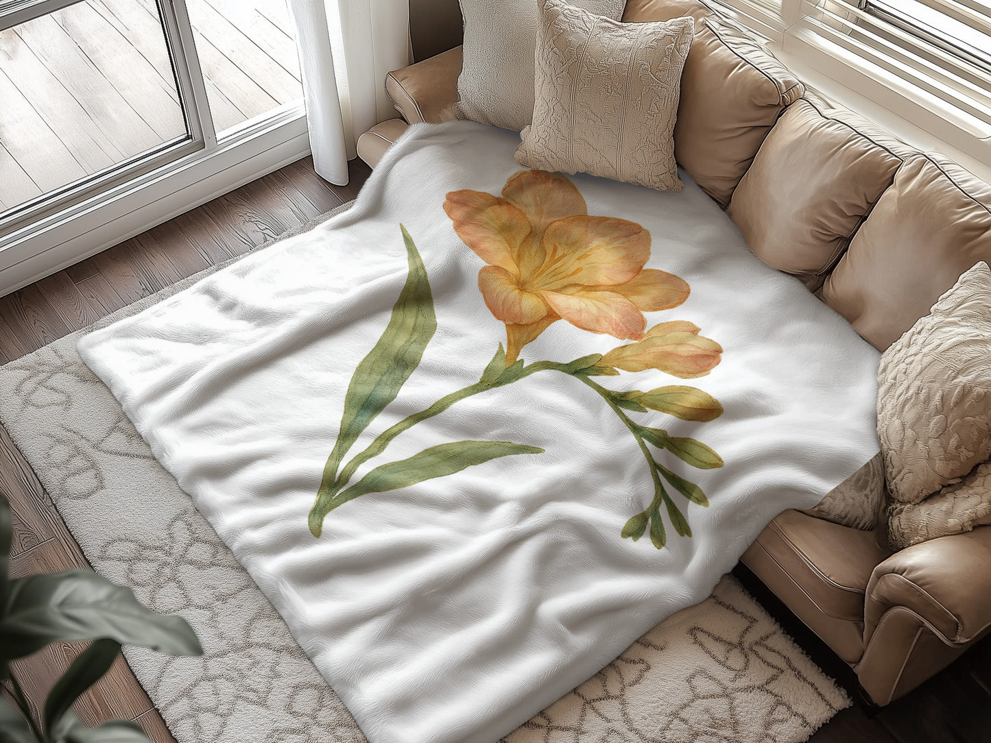 Cozy Throw Blanket with Beautiful Floral Design product