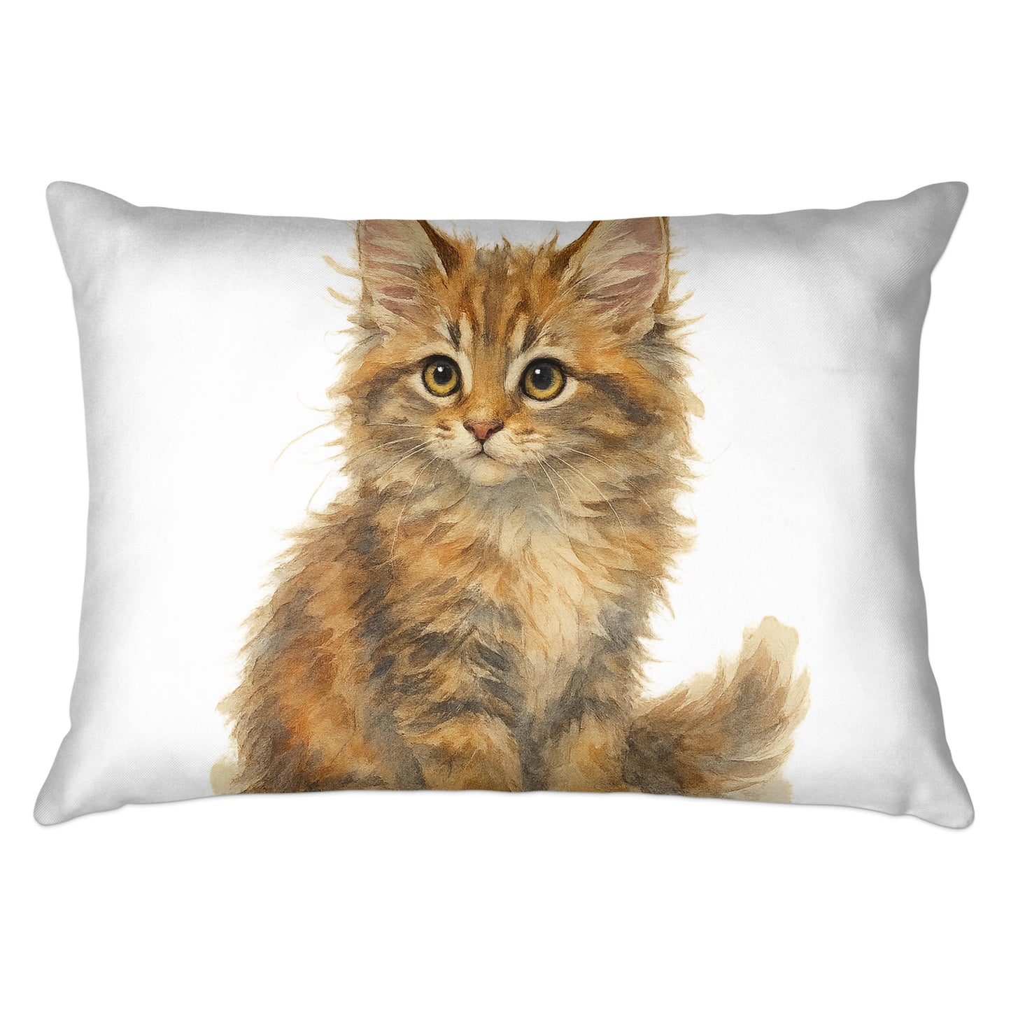 Adorable Fluffy Kitten Art Decorative Pillow product