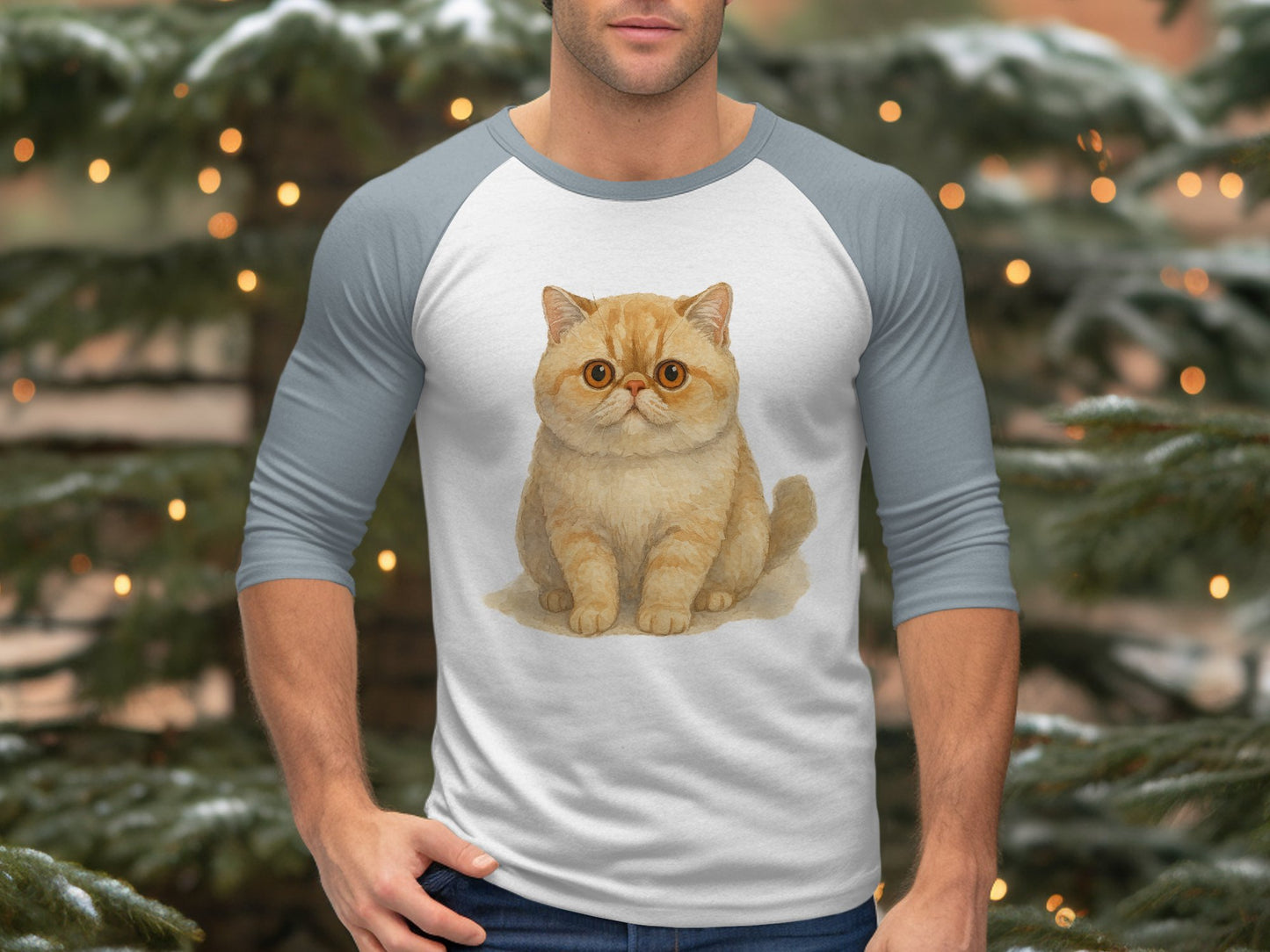 Cute Furry Cat Design on Long Sleeve Shirt product