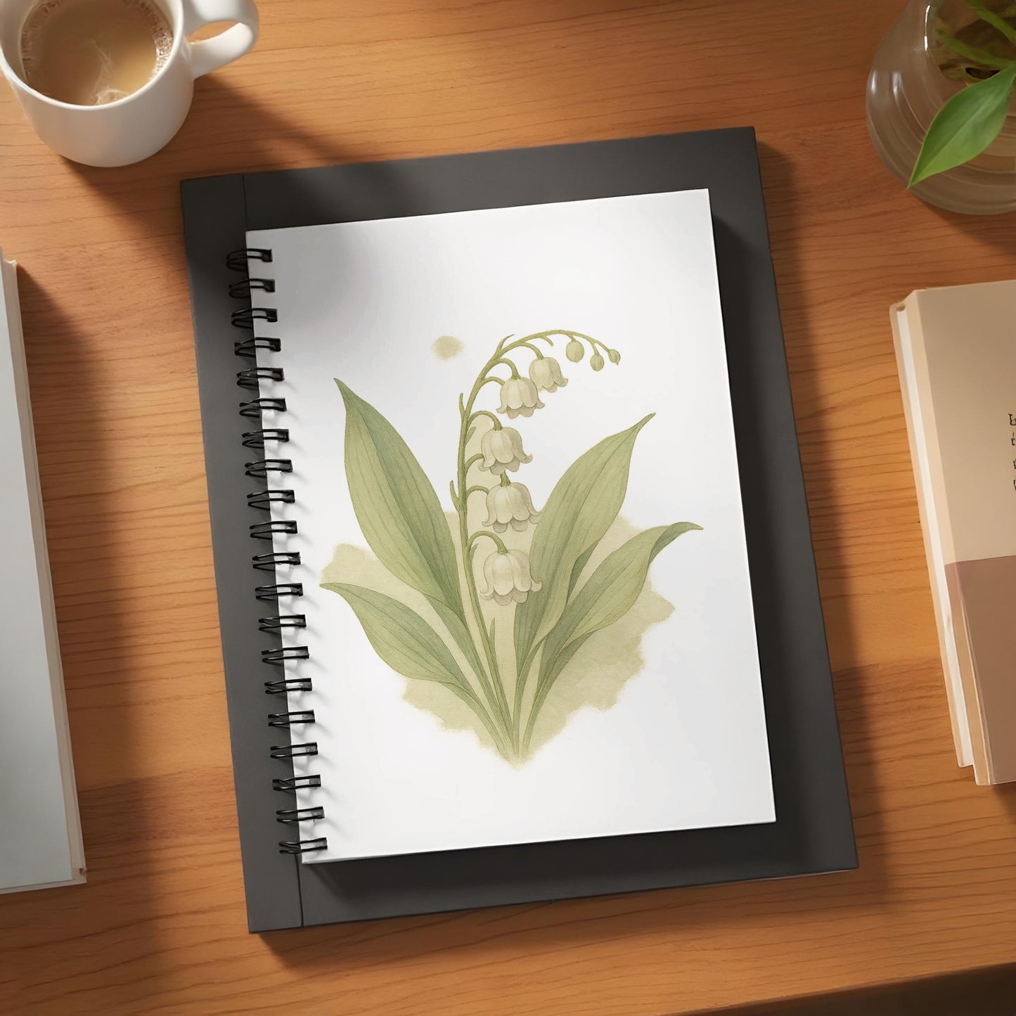 Beautiful Floral Illustration Spiral Notebook product