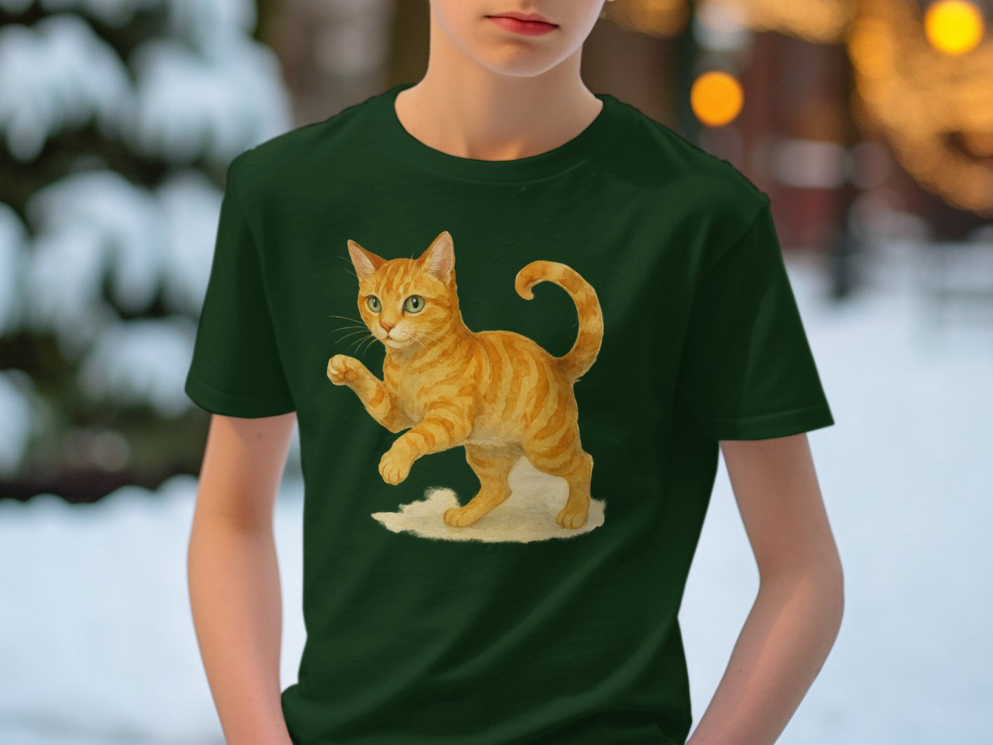 Cute Orange Cat Graphic Kids T-Shirt product type
