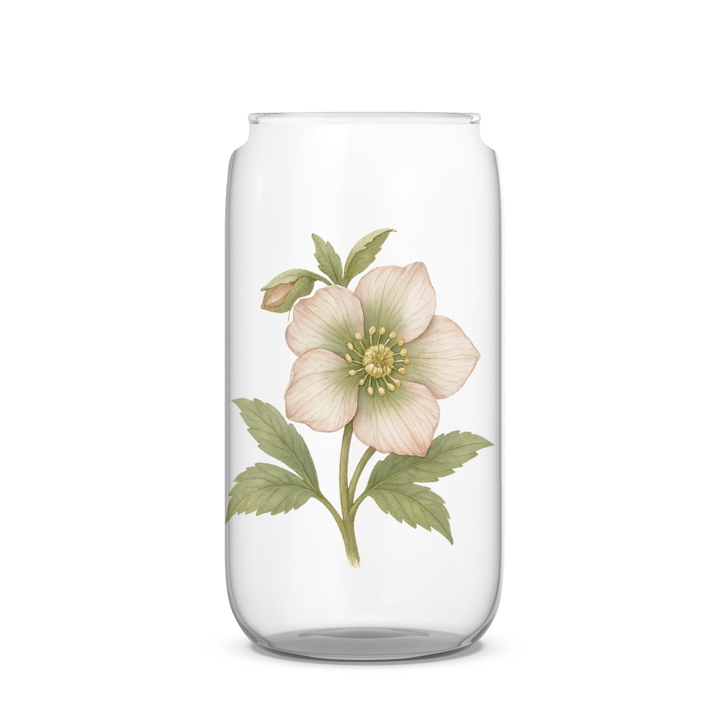 Vintage Floral Design Tall Glass Vase product type