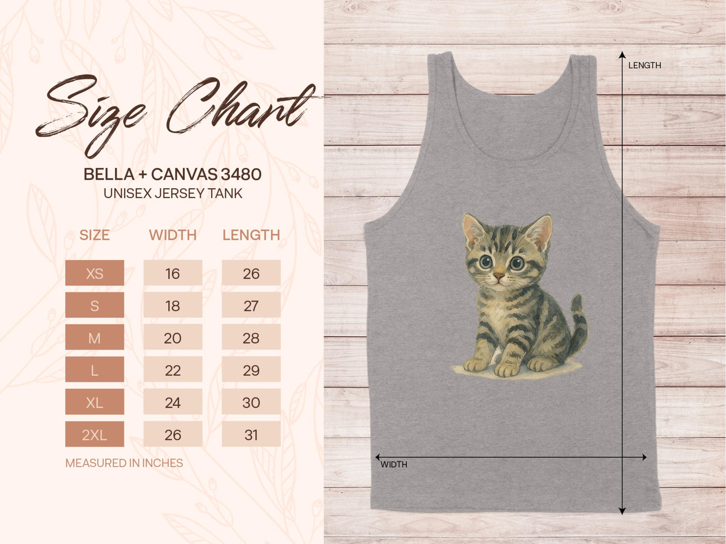 Adorable Kitten Print Bella Canvas 3480 Tank product type
