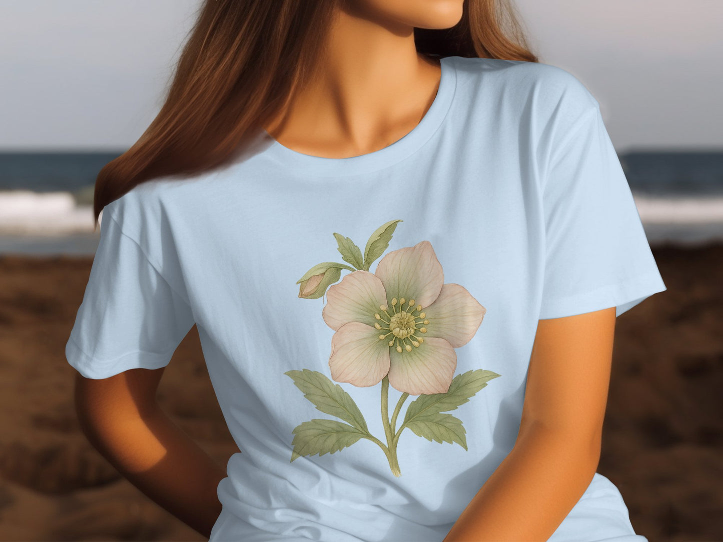 Elegant Light Blue Shirt with Floral Design product type