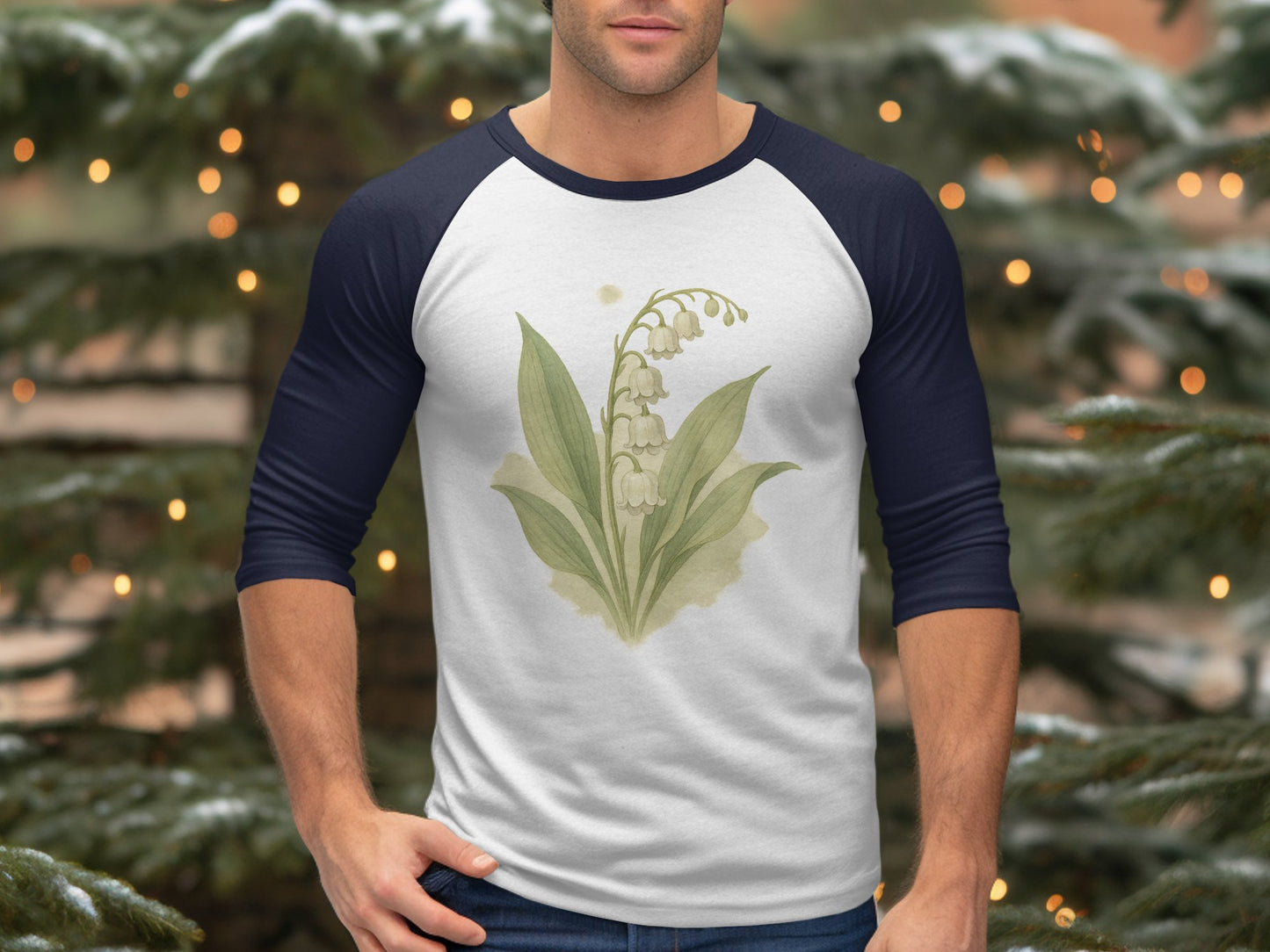 Men's Lily of The Valley Design Long Sleeve product