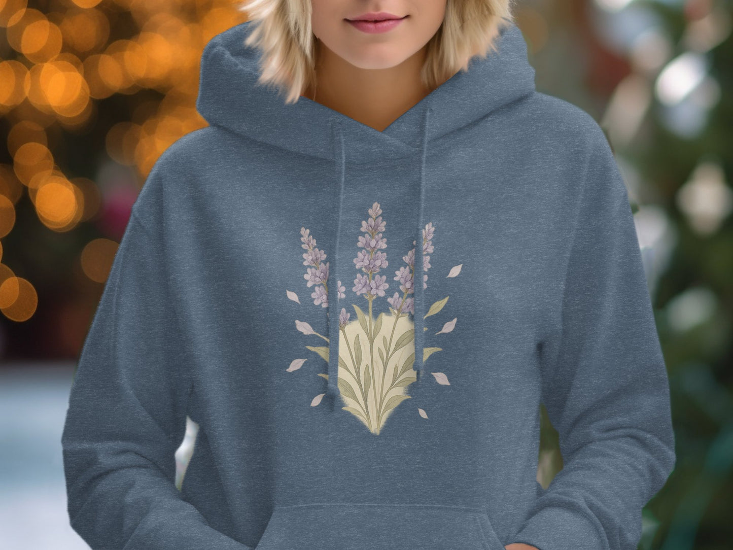 Cozy Floral Design Hoodie for Everyday Wear product type