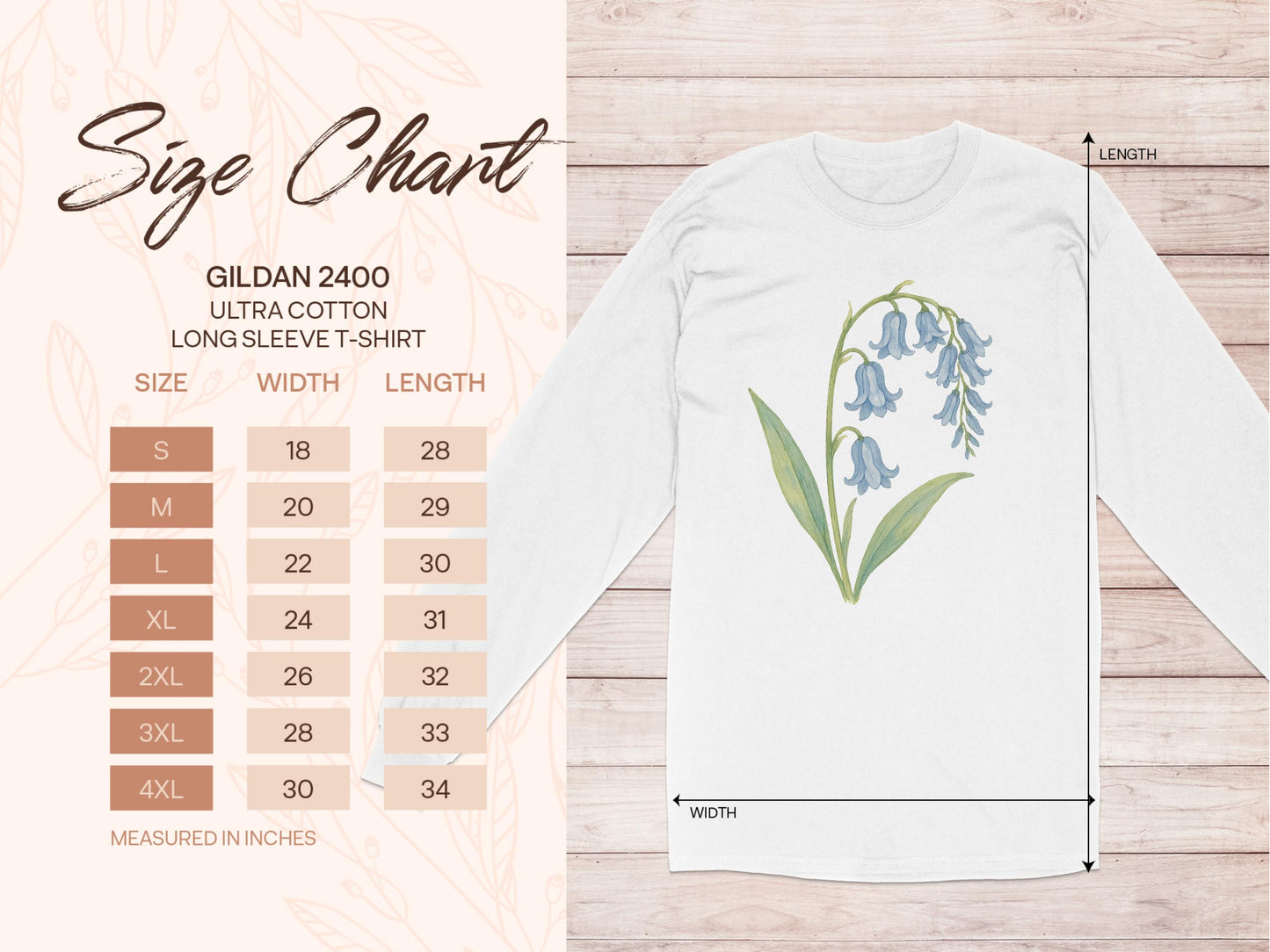 Bluebell Flower Design Long Sleeve T-Shirt product type