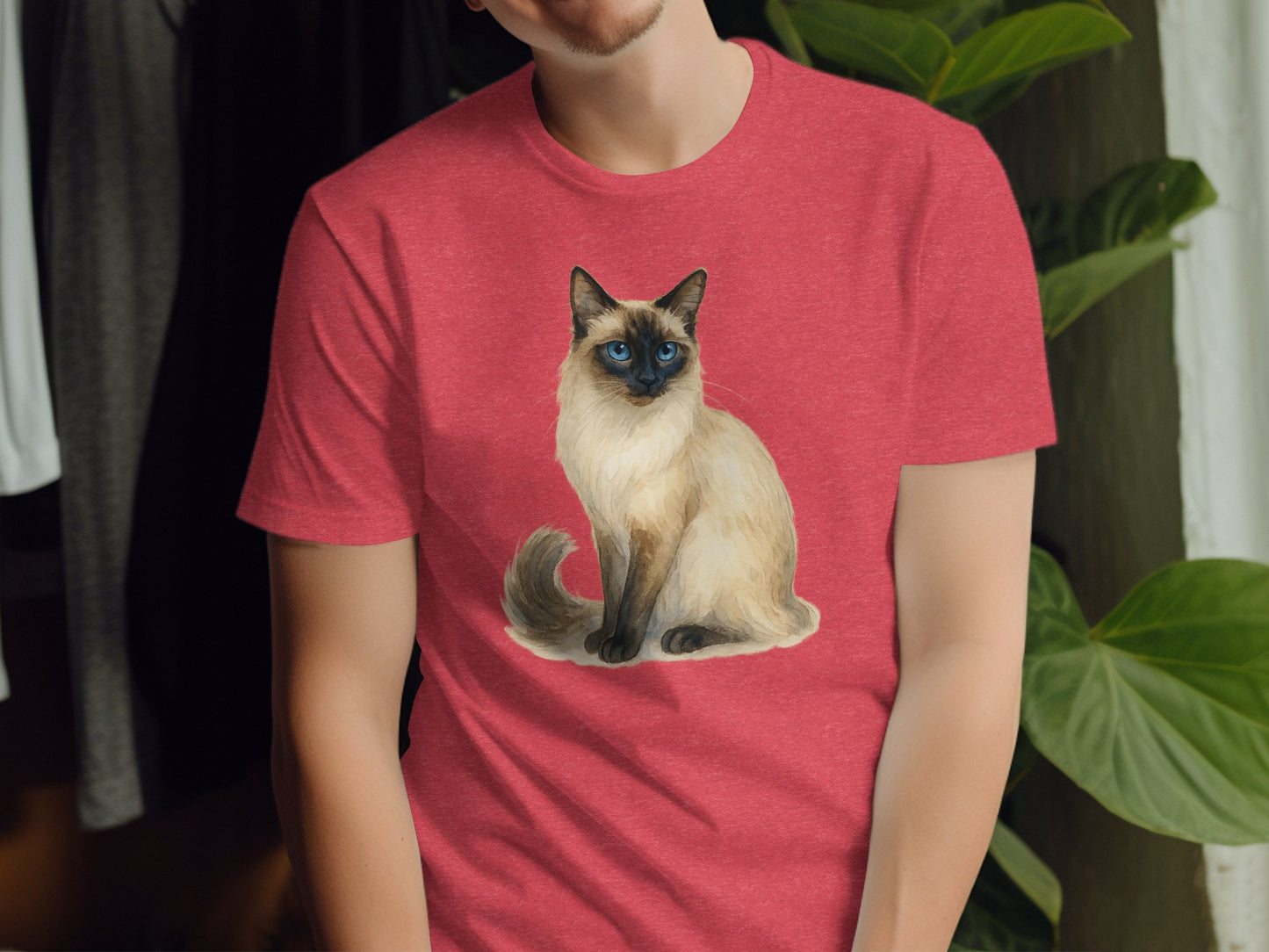 Elegant Siamese Cat Illustration Graphic T shirt product