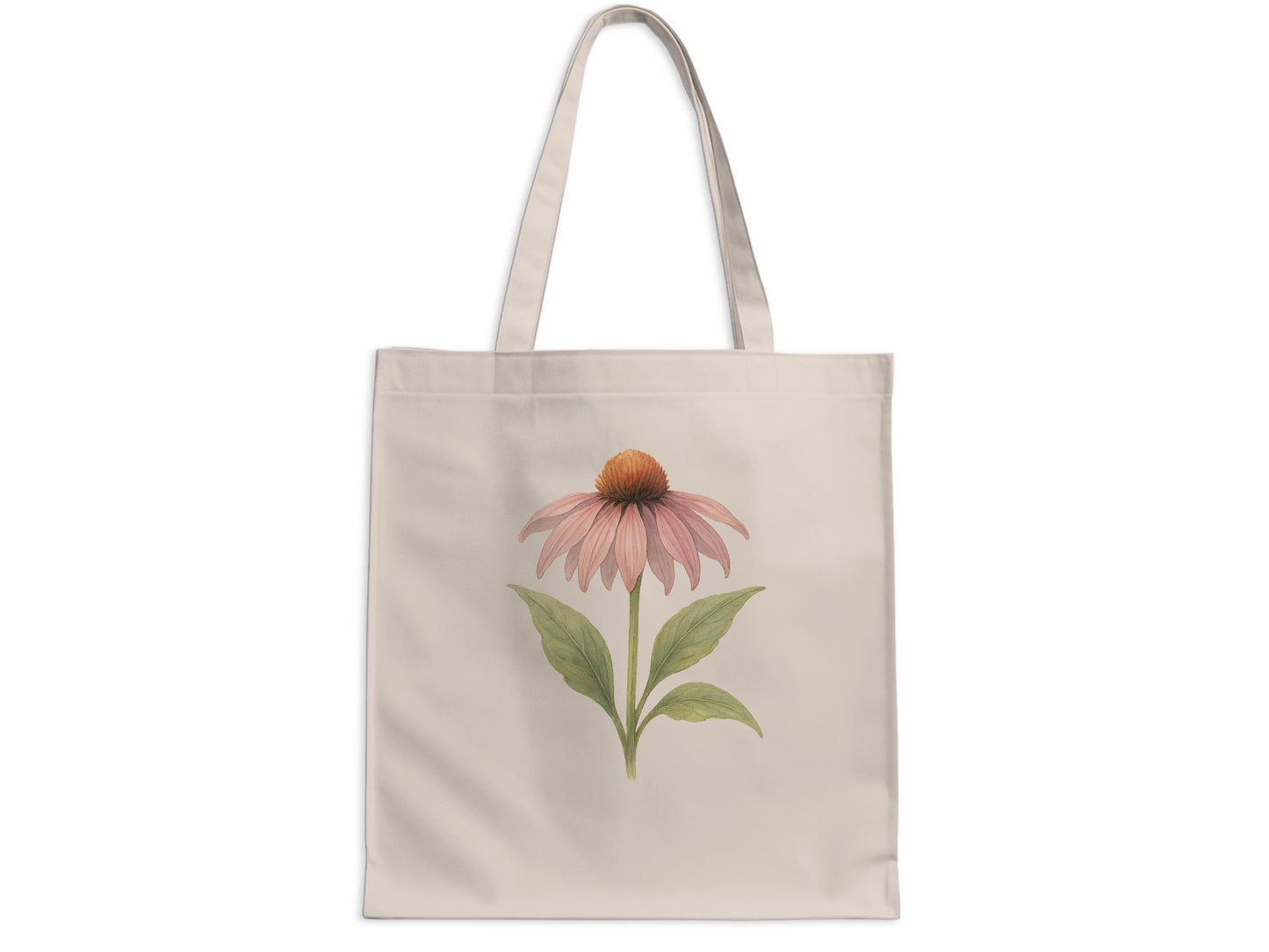 Beautiful Flower Print Beige Tote Bag product