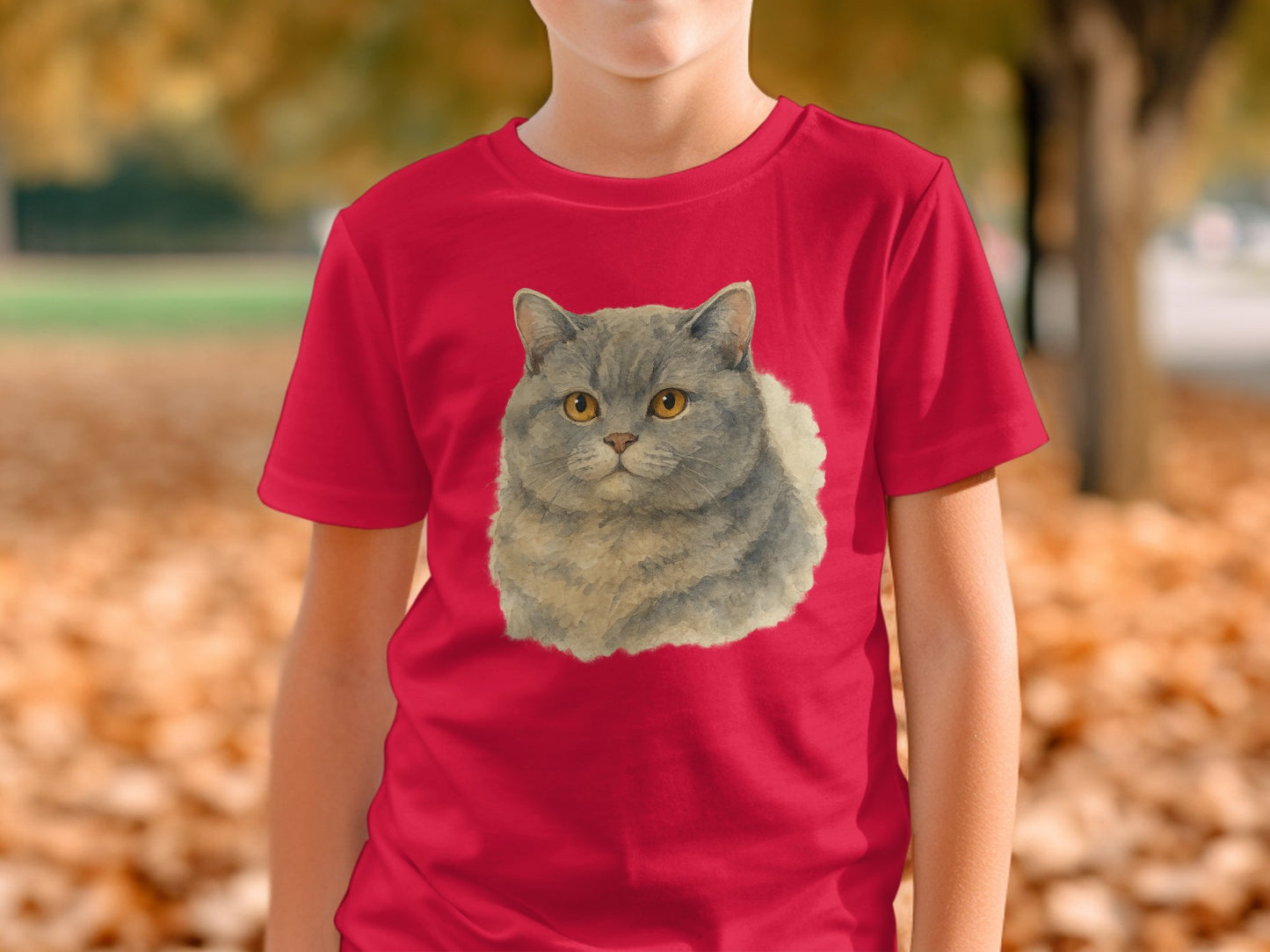Adorable Cat Print Youth Graphic Tee Shirt product type
