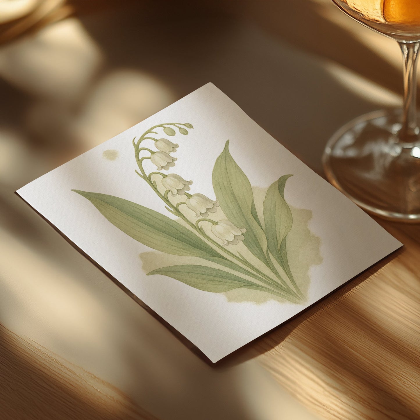 Elegant Botanical Art Print Featuring Lily of the Valley product