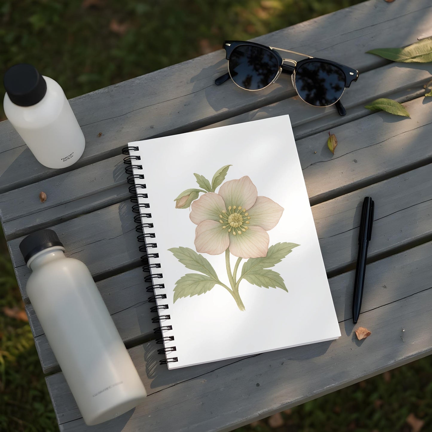 Floral Design Spiral Bound Notebook Fall Product