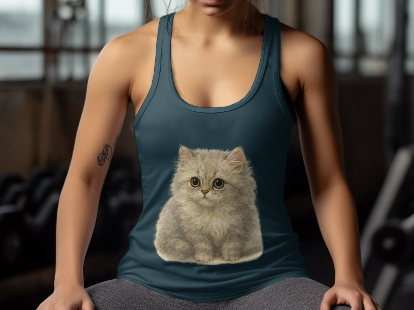 Cute Kitten Graphic Tank Top for Women Product Type