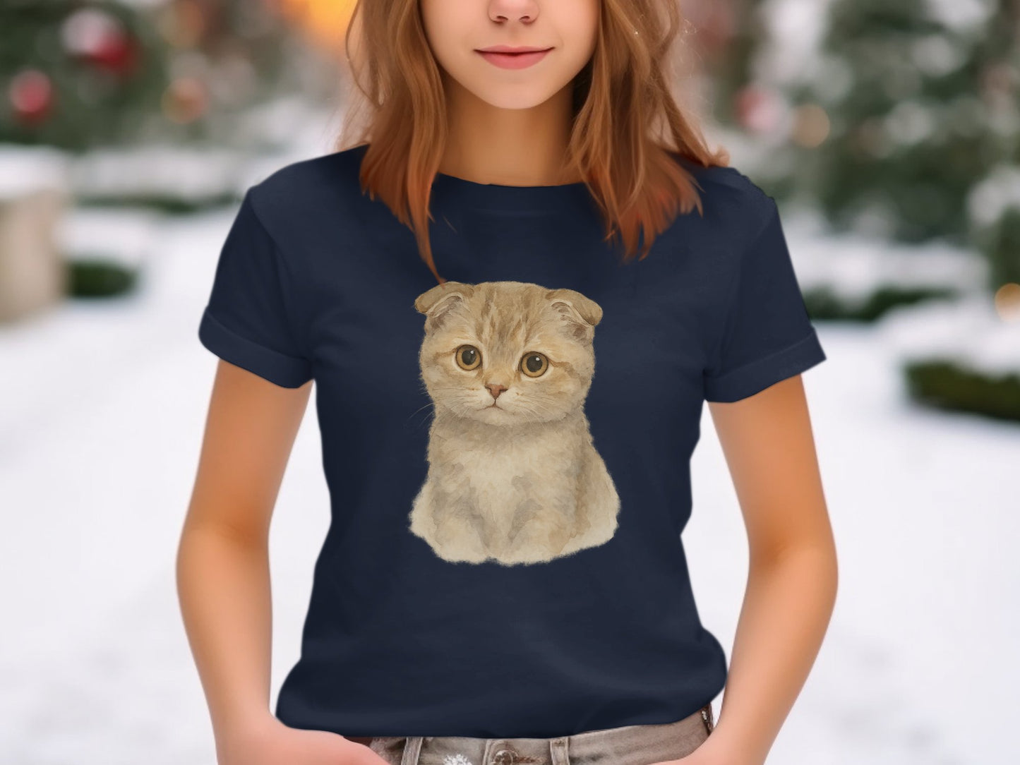 Cute Kitten Graphic Print Fashion Tee product