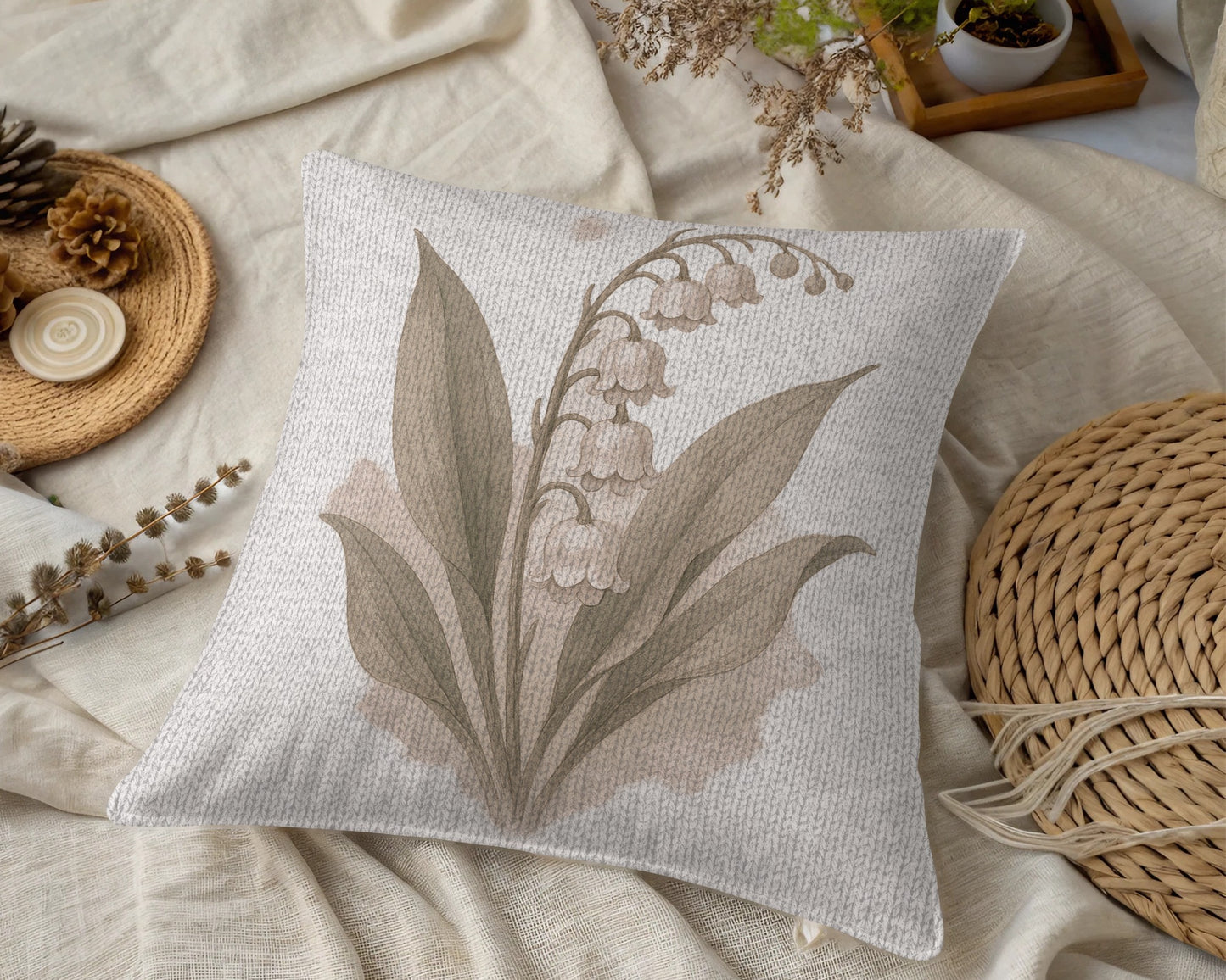 Elegant Botanical Floral Design Decorative Pillow product