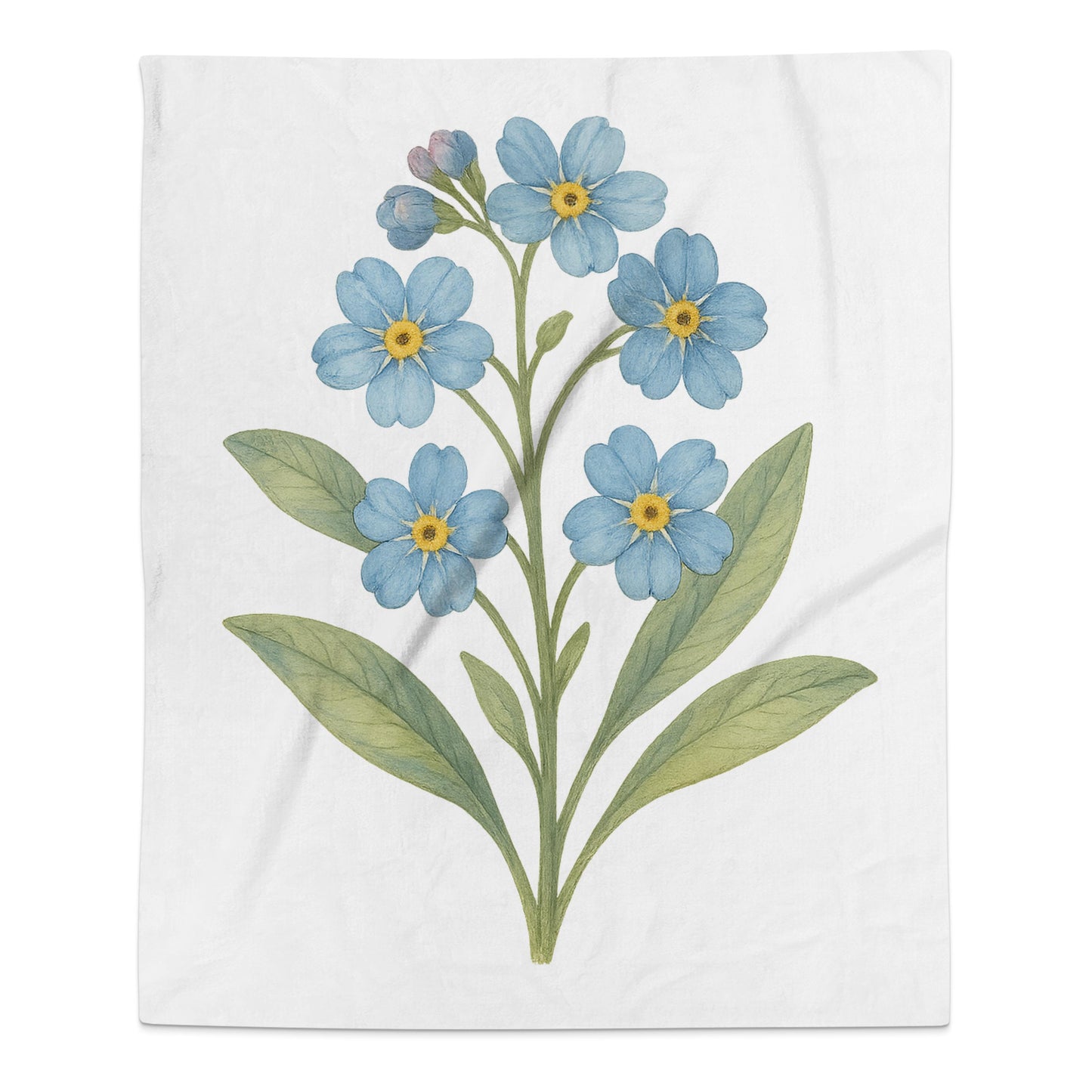Blue Floral Botanical Print Blanket product