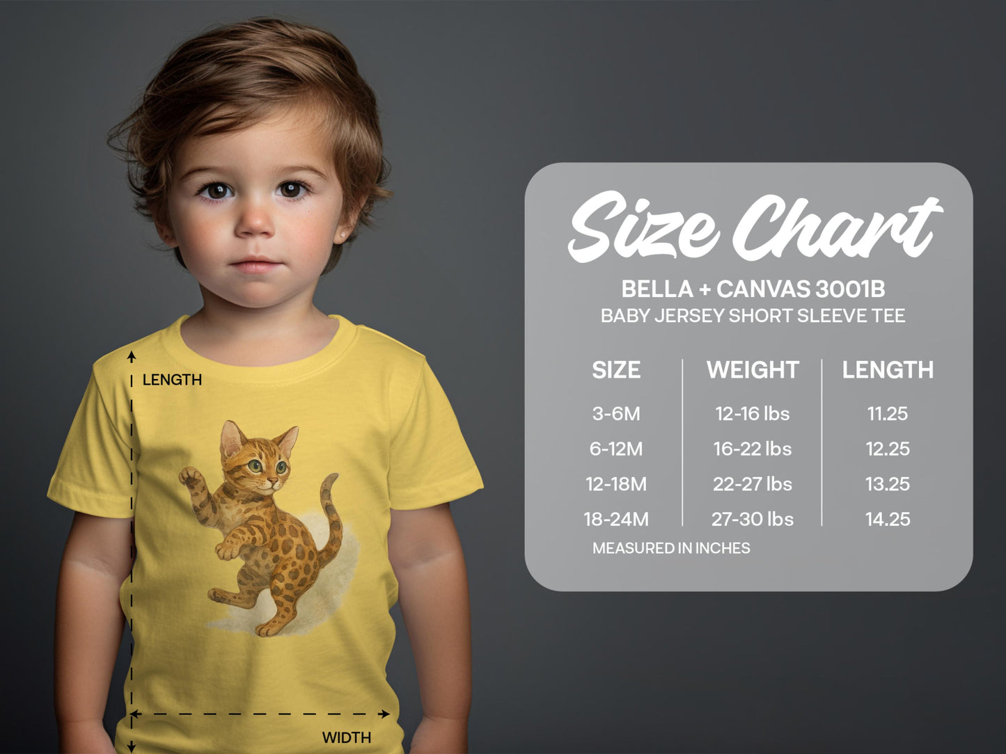 Adorable Baby With Kitten Print Jersey Short Sleeve Tee product