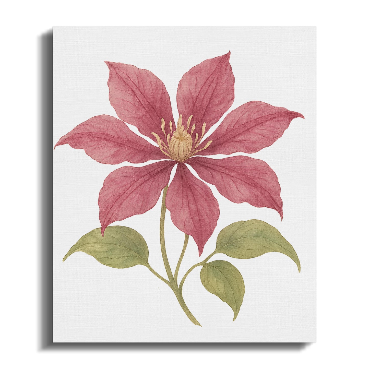 Vibrant Pink Botanical Art Print Wall Decor product type