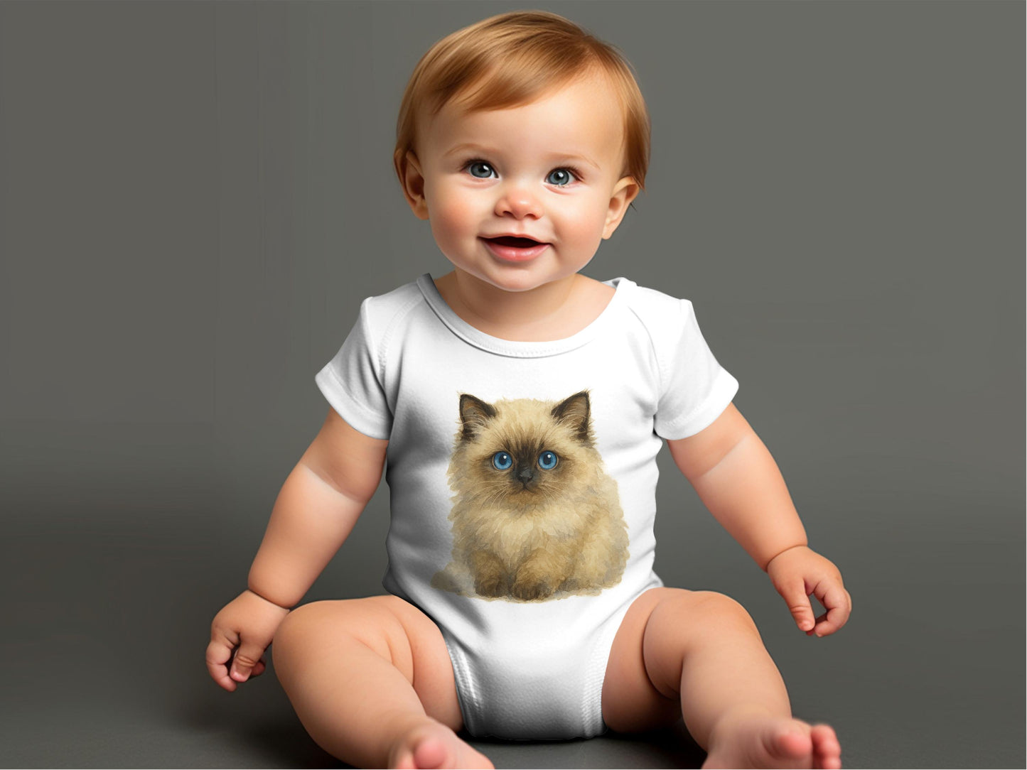 Adorable Baby Onesie with Cute Kitten Print product