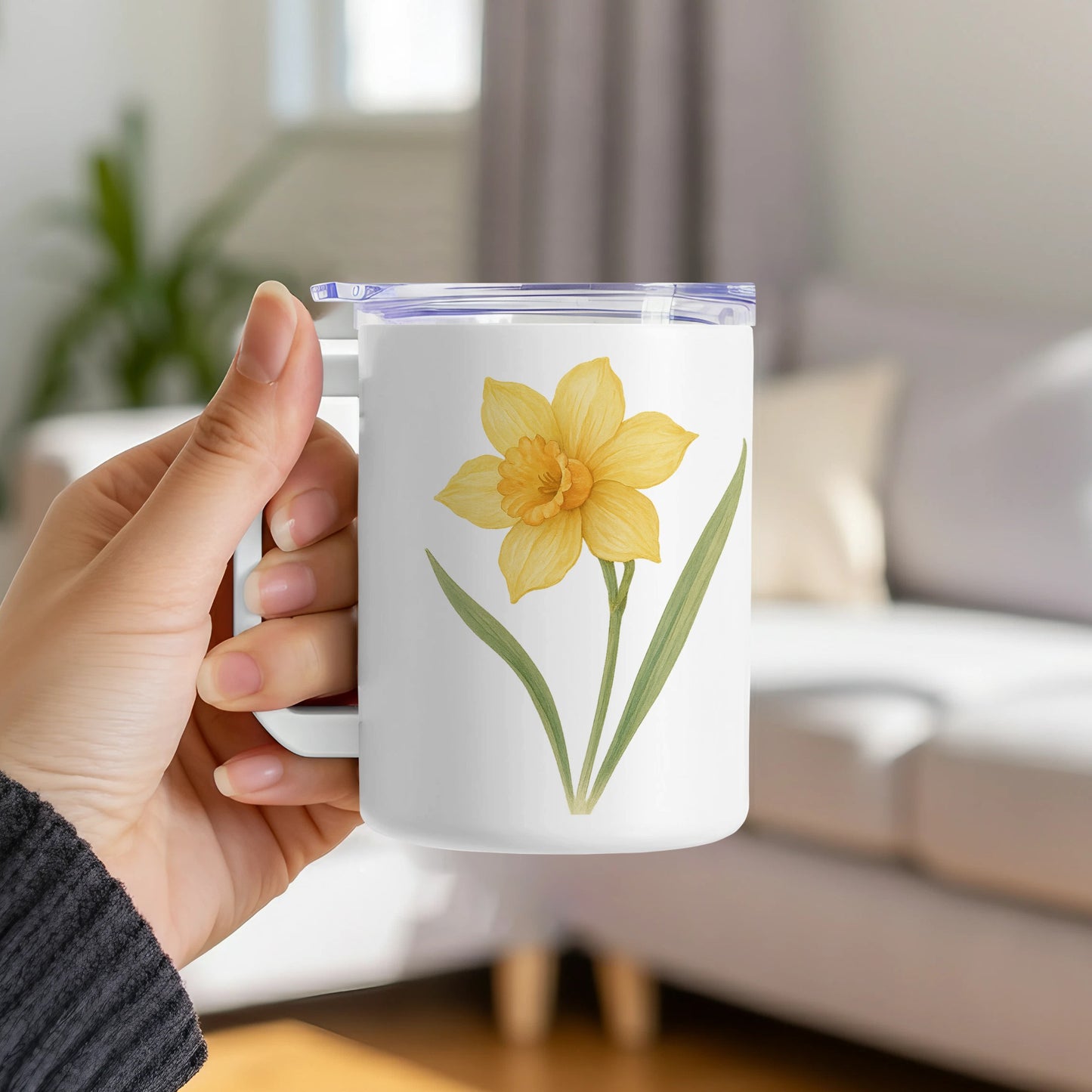 Elegant Yellow Daffodil Artwork Insulated Mug product type