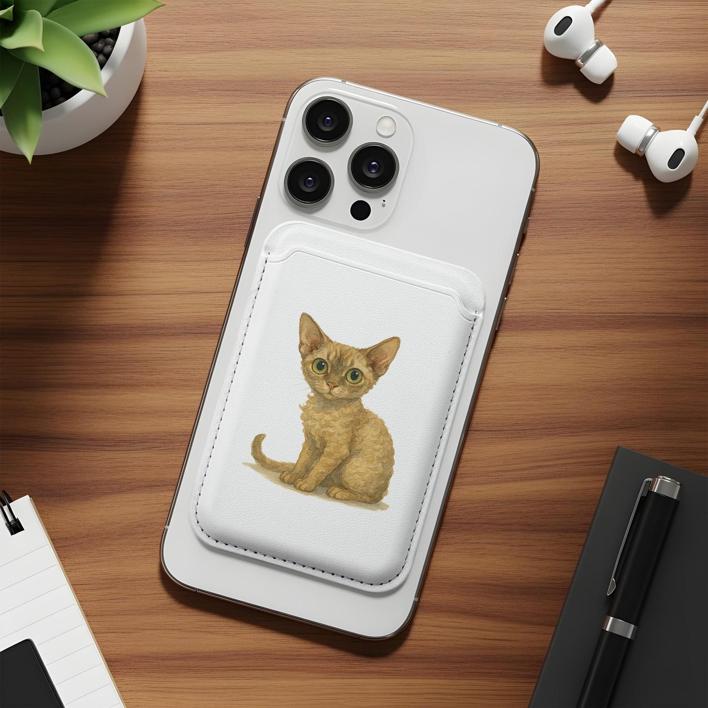 Cute Kitten Print Phone Wallet Adhesive Card Holder product type
