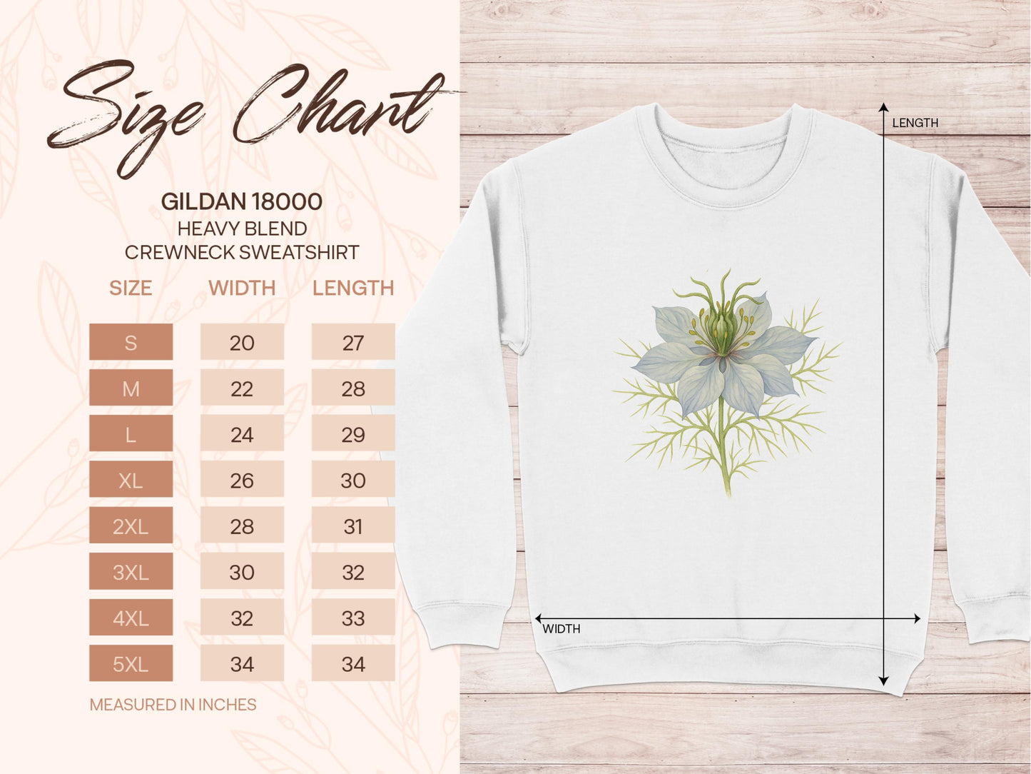 Elegant Floral Design Gildan 18000 Crewneck Sweatshirt product