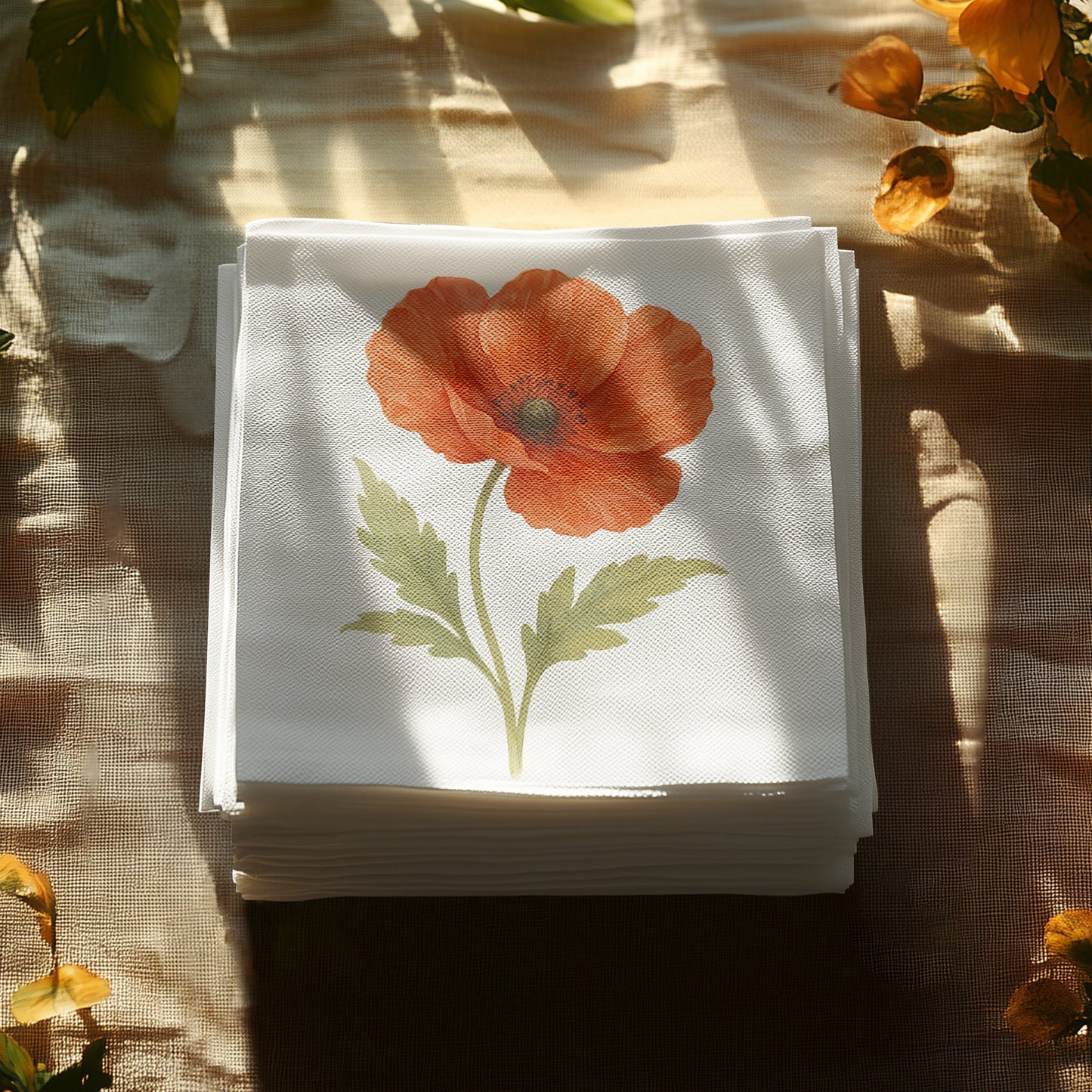 Beautiful Floral Design Paper Napkins Product