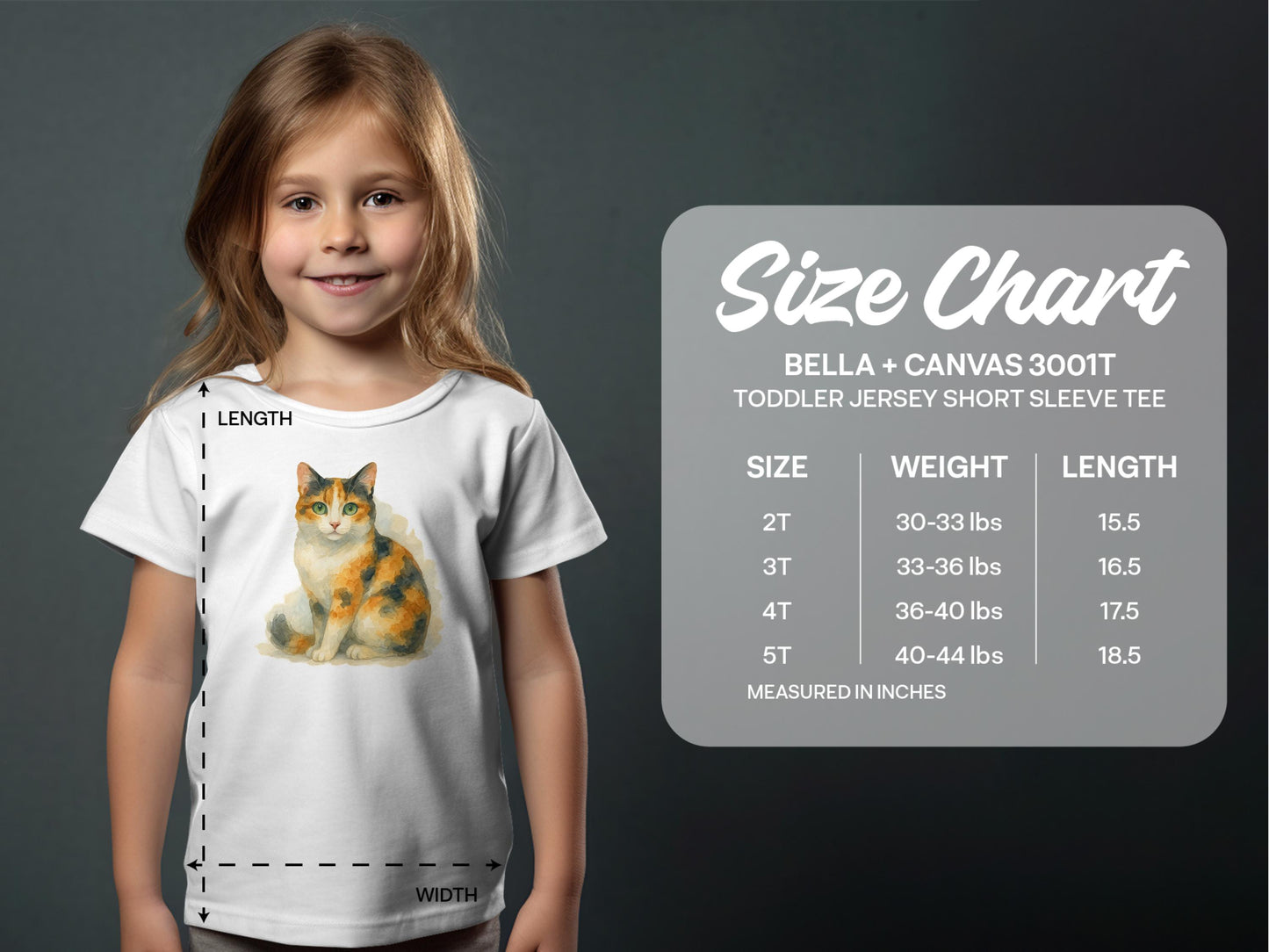 Cute Cat Illustration Toddler Jersey Short Sleeve Tee product type