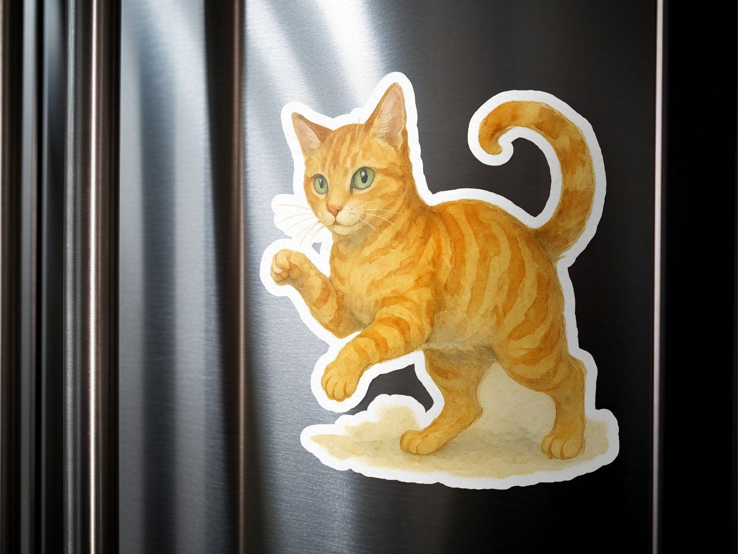 Adorable Cat Sticker with Detailed Artwork product