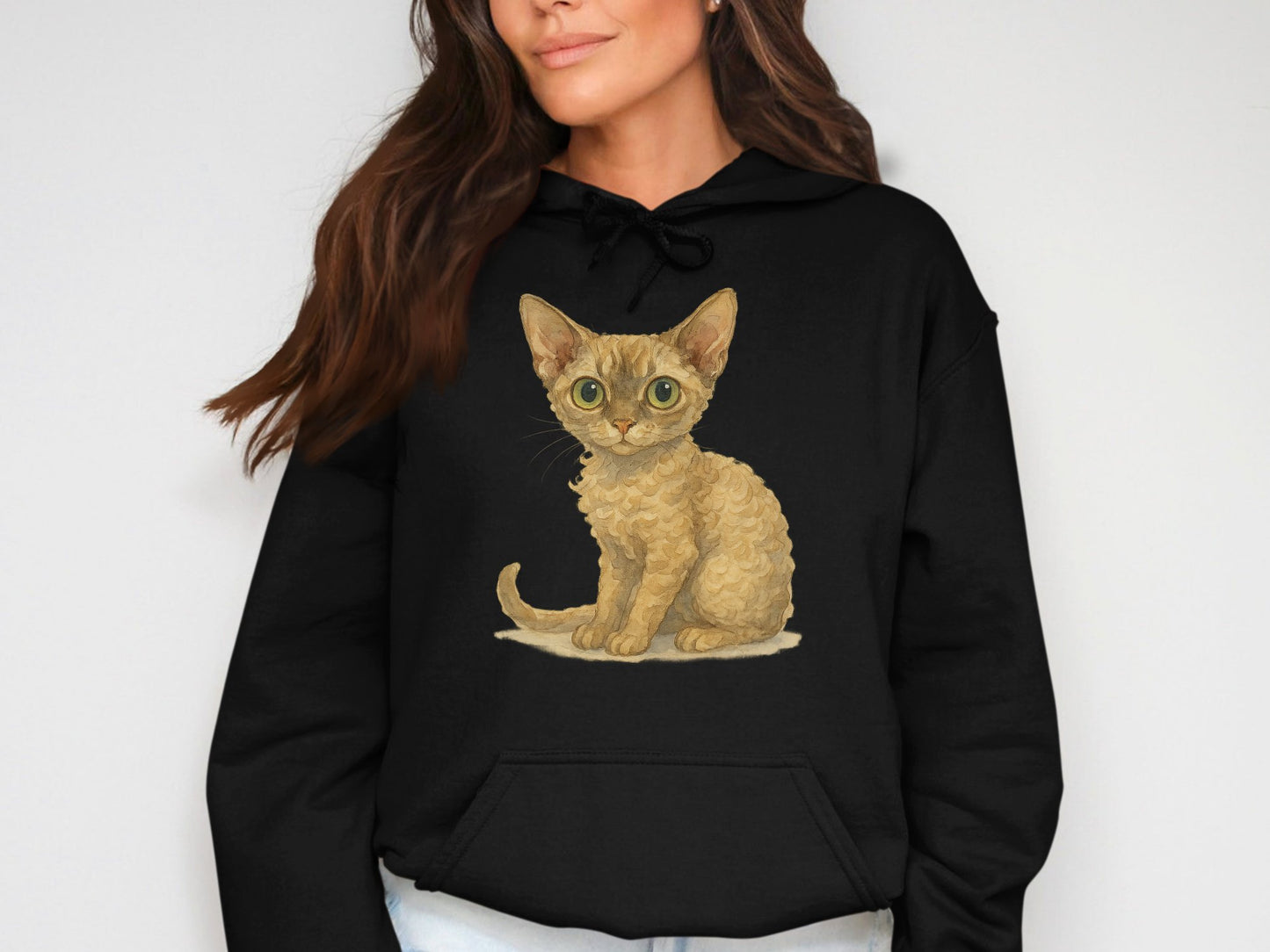 Unique Cat Painting Hooded Sweatshirt Apparel product type