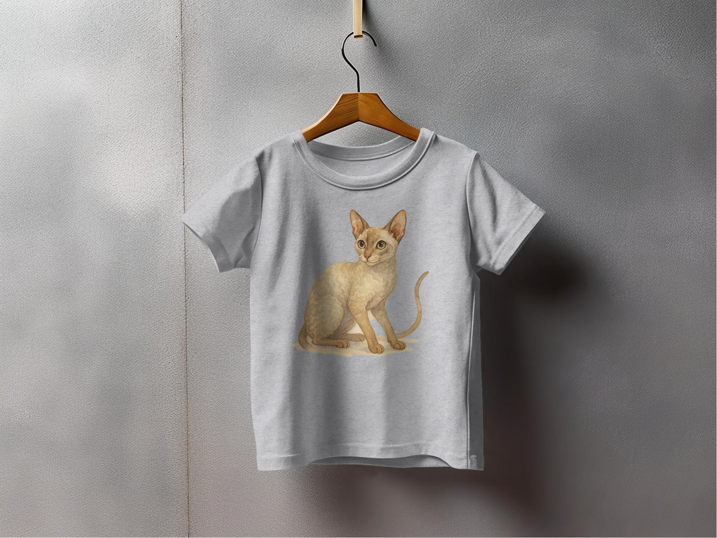 Cute Sitting Cat Printed Graphic Design T-Shirt product type