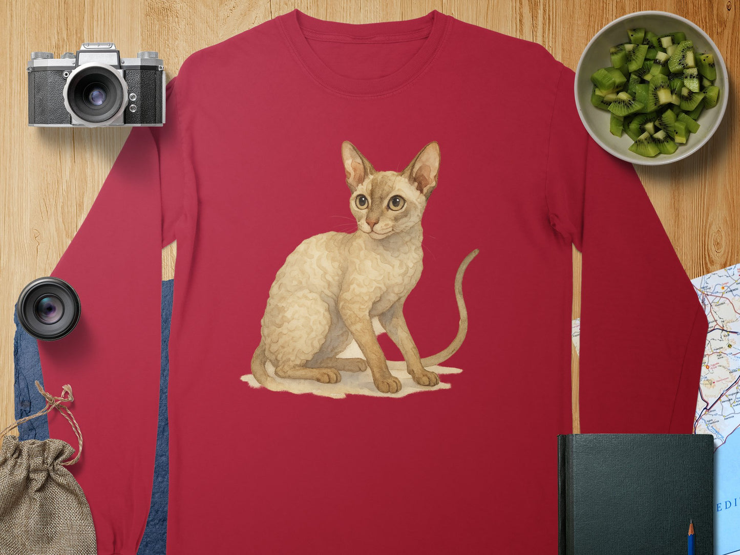 Kitten Graphic Long Sleeve Shirt product type