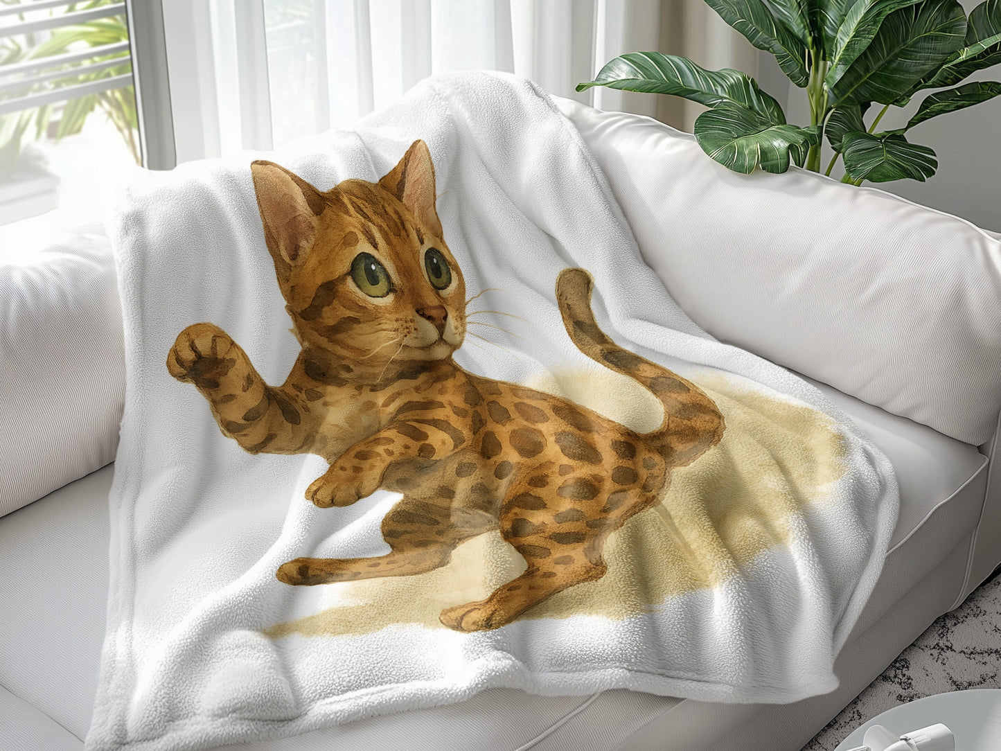 Adorable Kitten Design Cozy Living Room Blanket product type