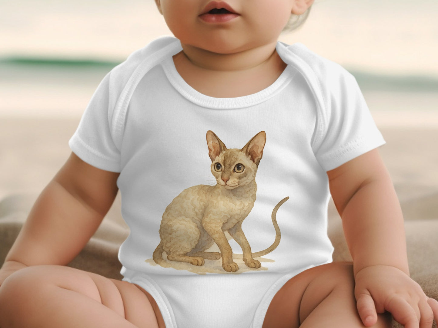 Adorable Baby Outfit with Cute Cat Illustration product