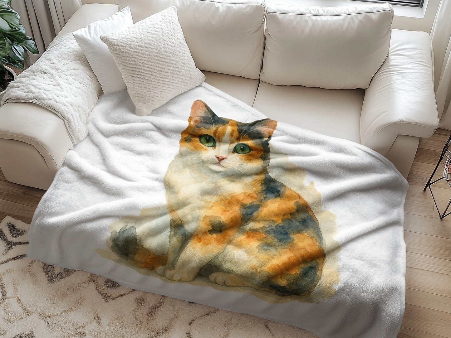Cozy Blanket with Calico Cat Design warm product