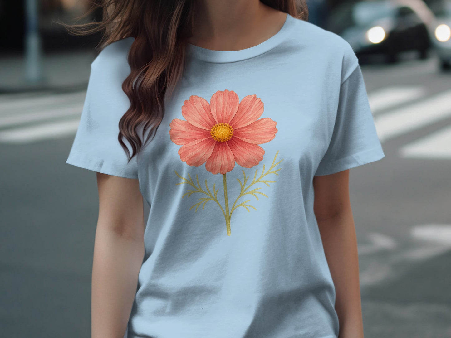 Vibrant Flower Print Casual Wear T-shirt product