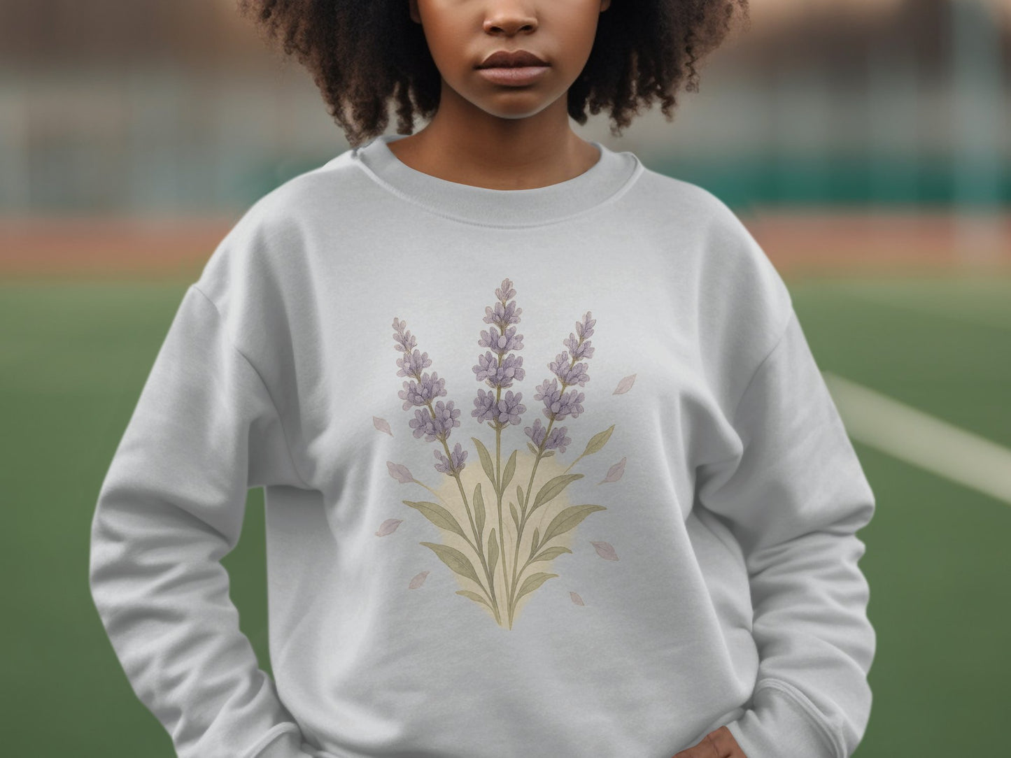 Elegant Botanical Lavender Art Sweatshirt product