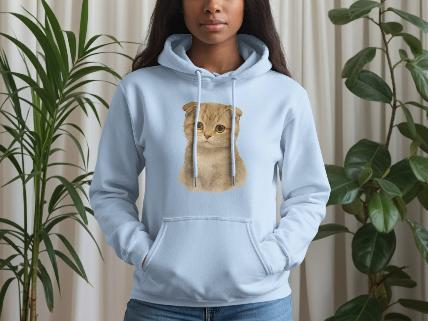 Cozy Hoodie with Cat Print for Pet Lovers product type