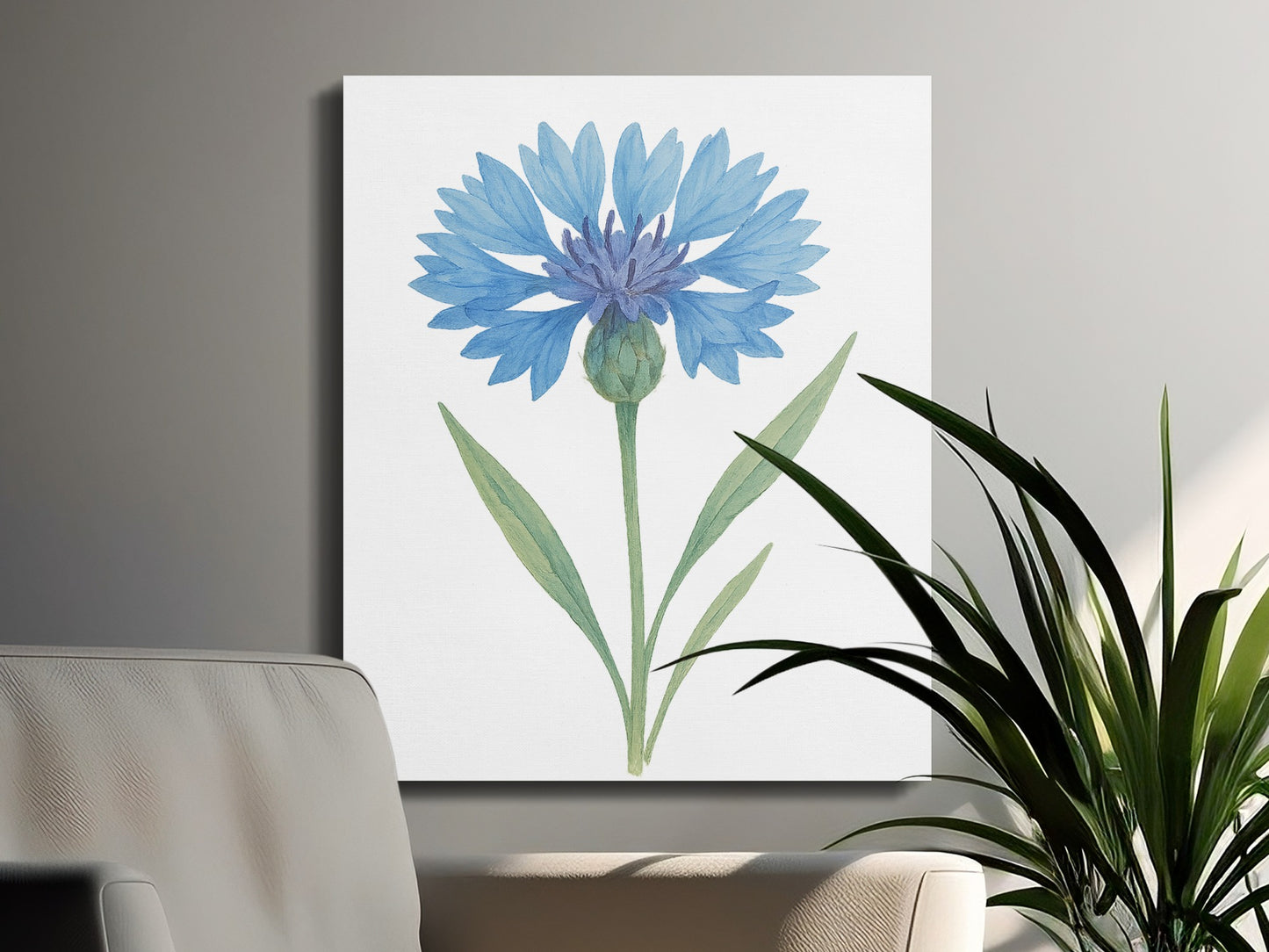 Blue Botanical Flower Wall Art Decor Canvas product