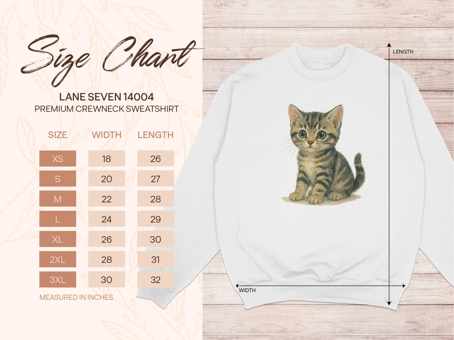 Cute Kitten Illustration Premium Crewneck Sweatshirt product
