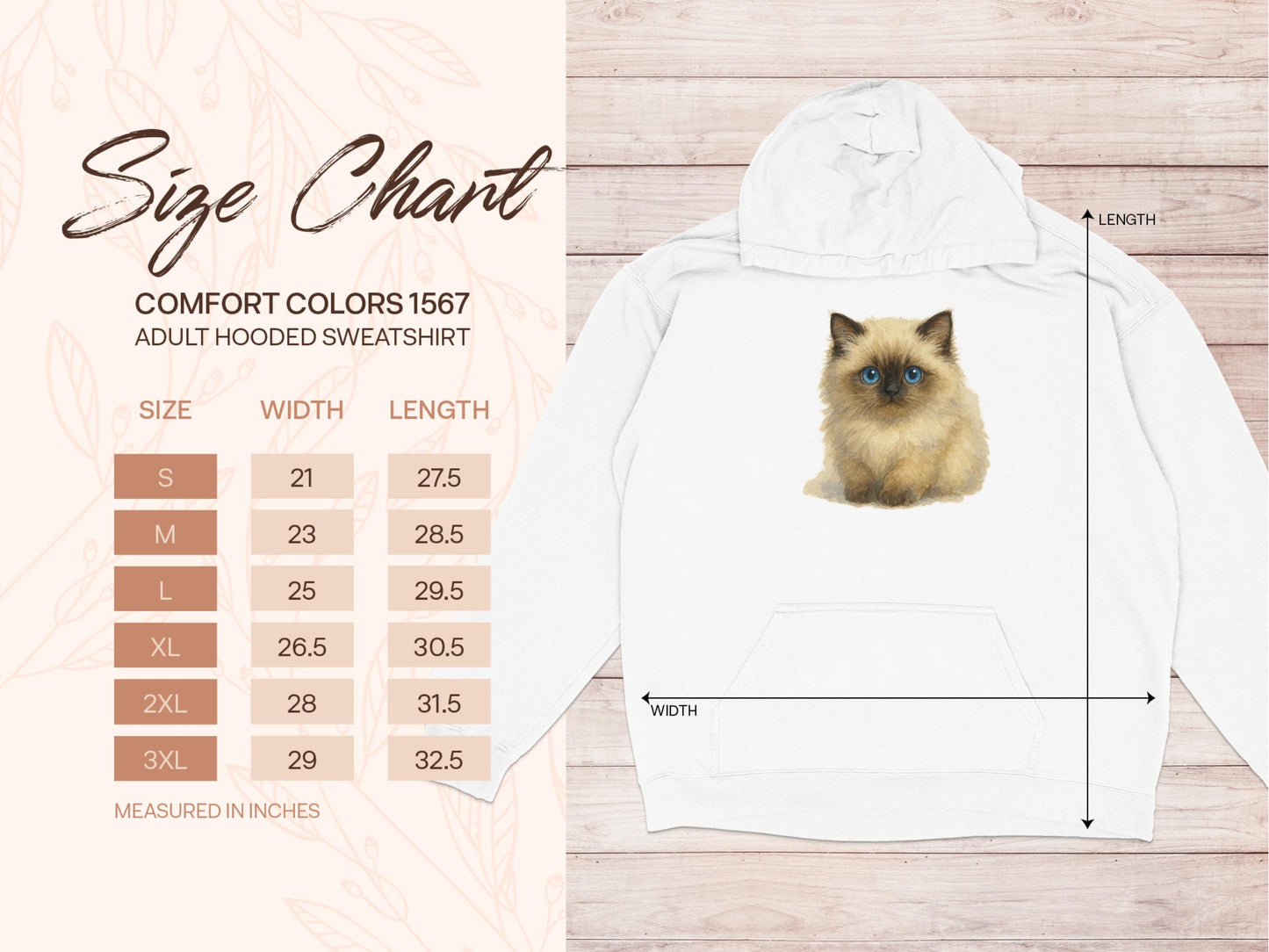 Comfort Colors Kitten Print Hooded Sweatshirt product