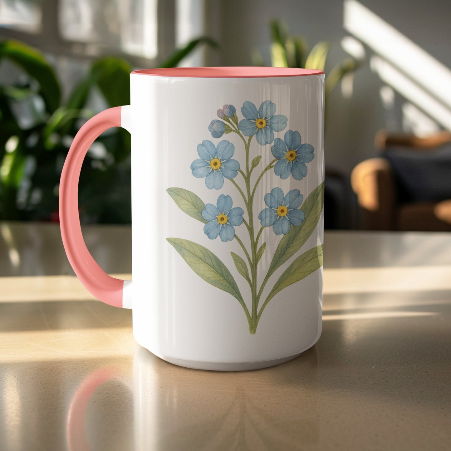 Floral Blue Flowers Print Coffee Mug product