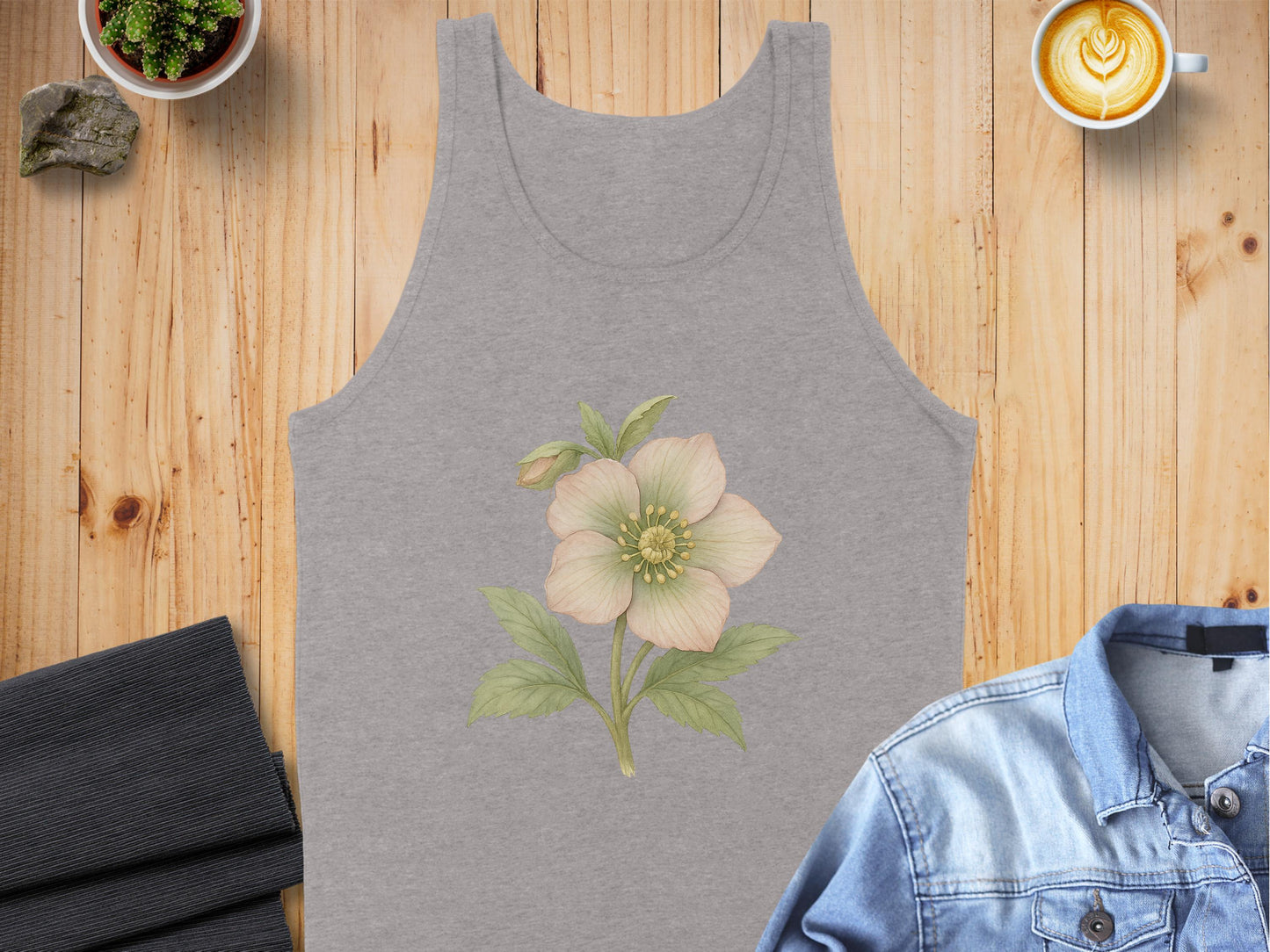 Floral Print Sleeveless Gray Casual Stylish Tank Top product