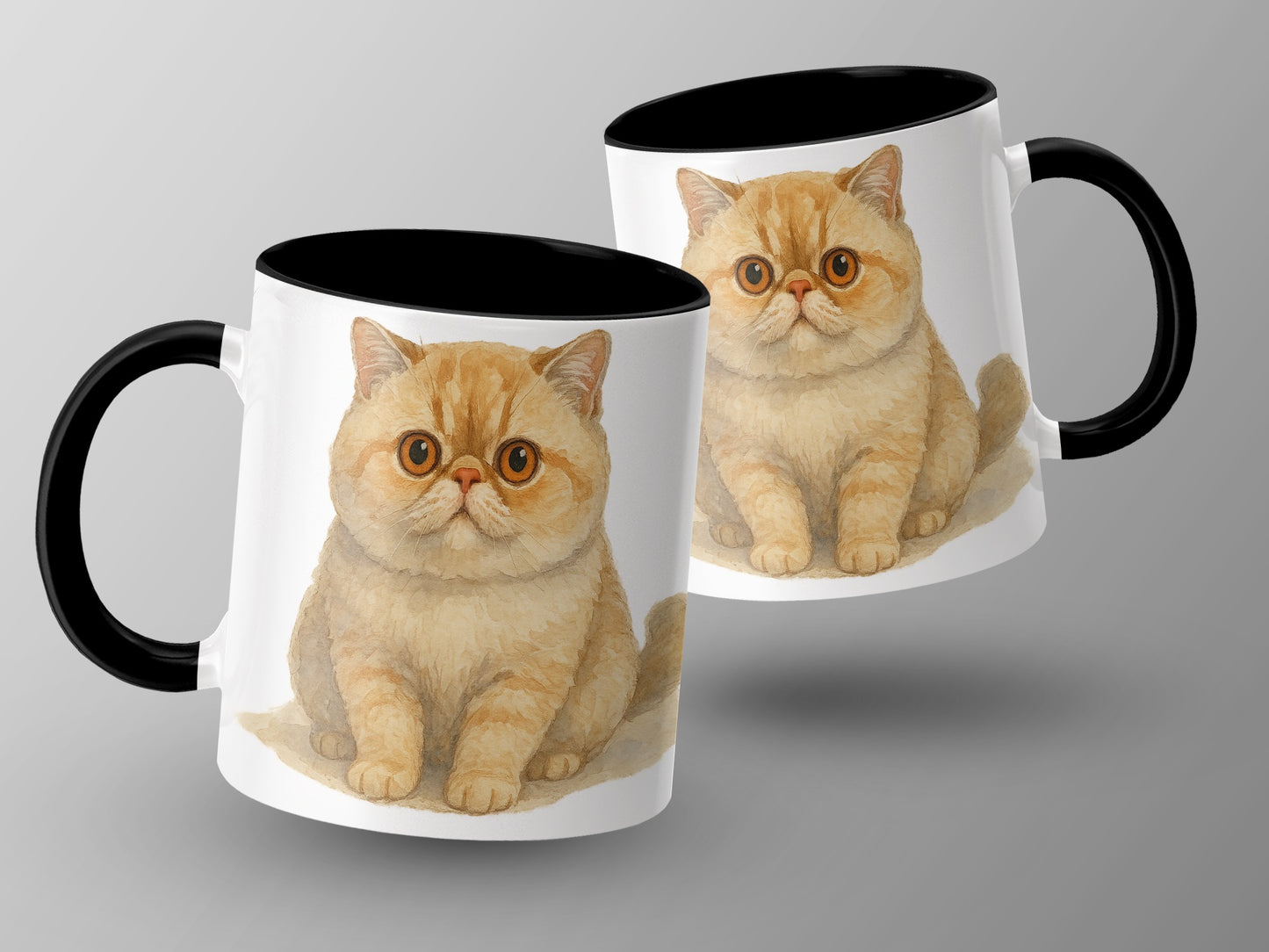 Adorable Round-faced Cat Printed Coffee Mug product