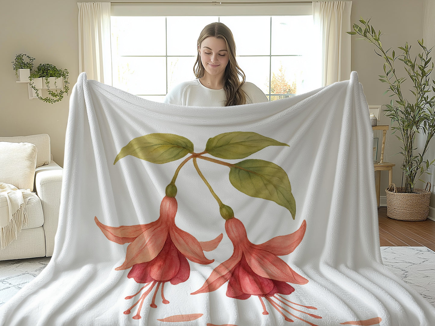 Beautiful Floral Design Cozy Warm Blanket product