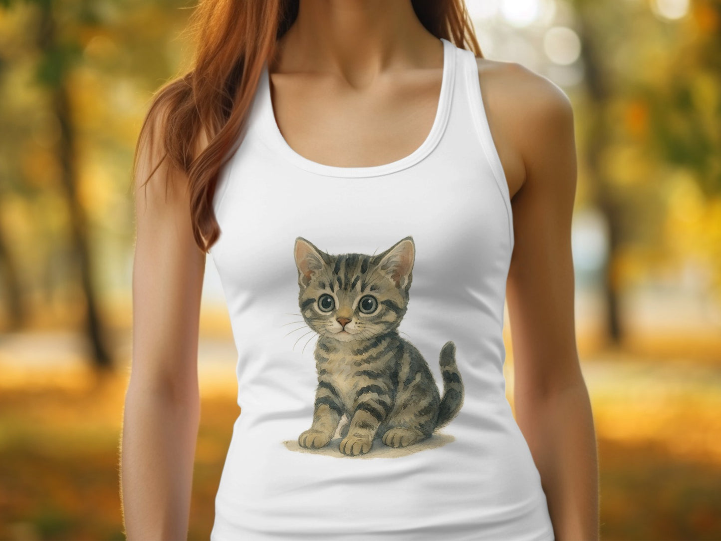 Cute Kitten Print Women's Fashion Tank Top product