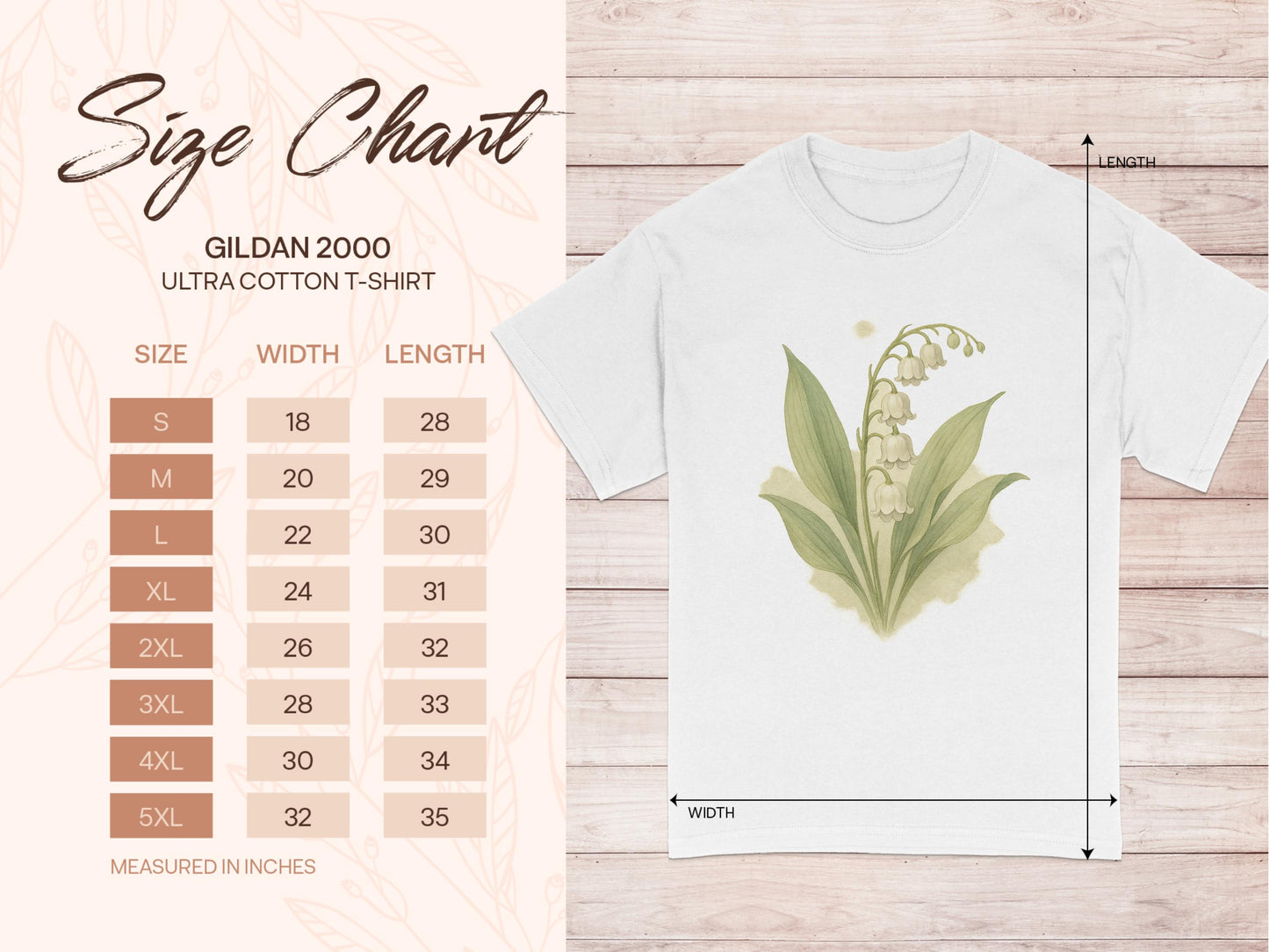 Vintage Lily of the Valley Graphic Tee Shirt product