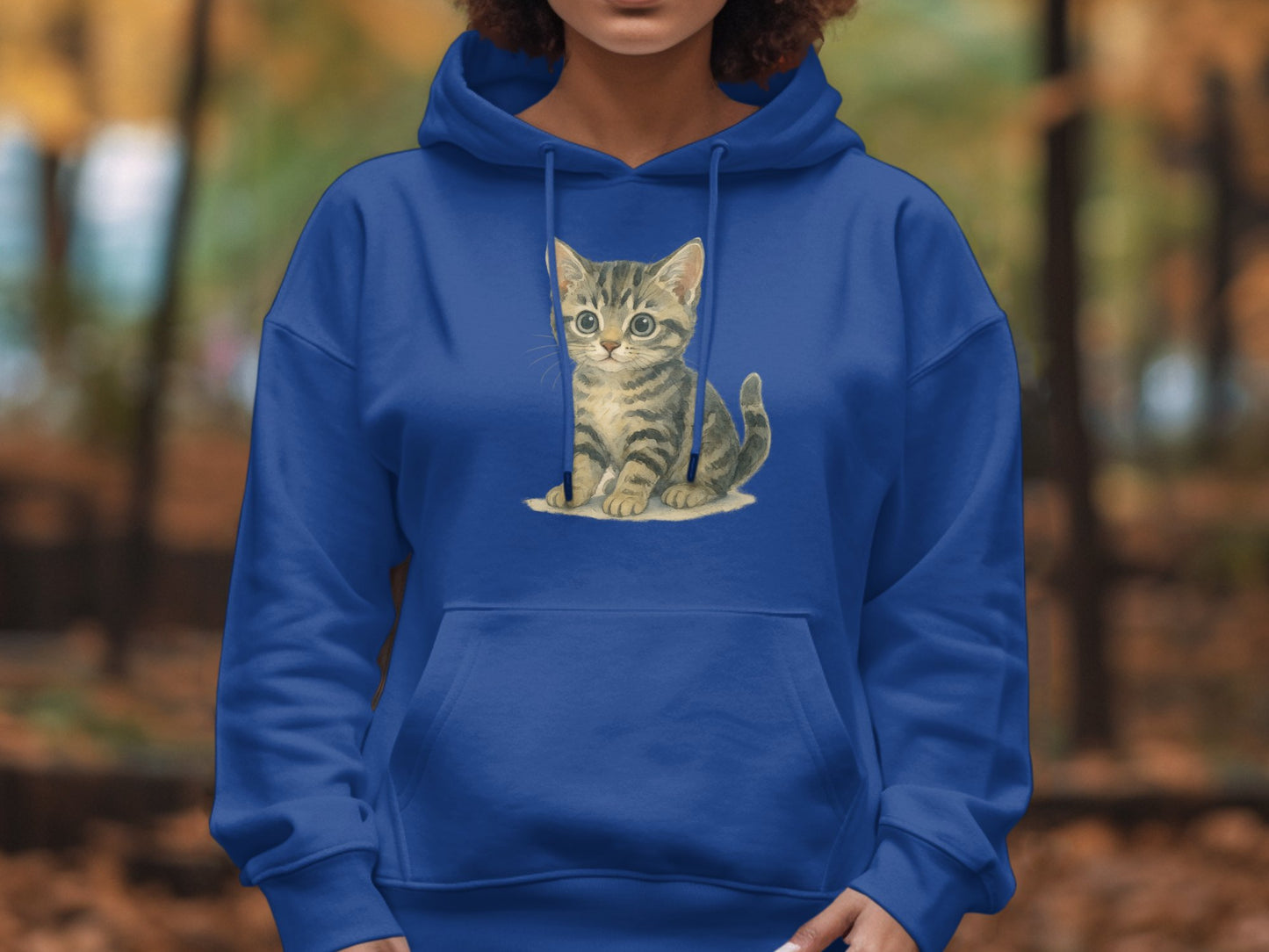 Adorable Kitten Graphic Hoodie Comfortable Pullover product type