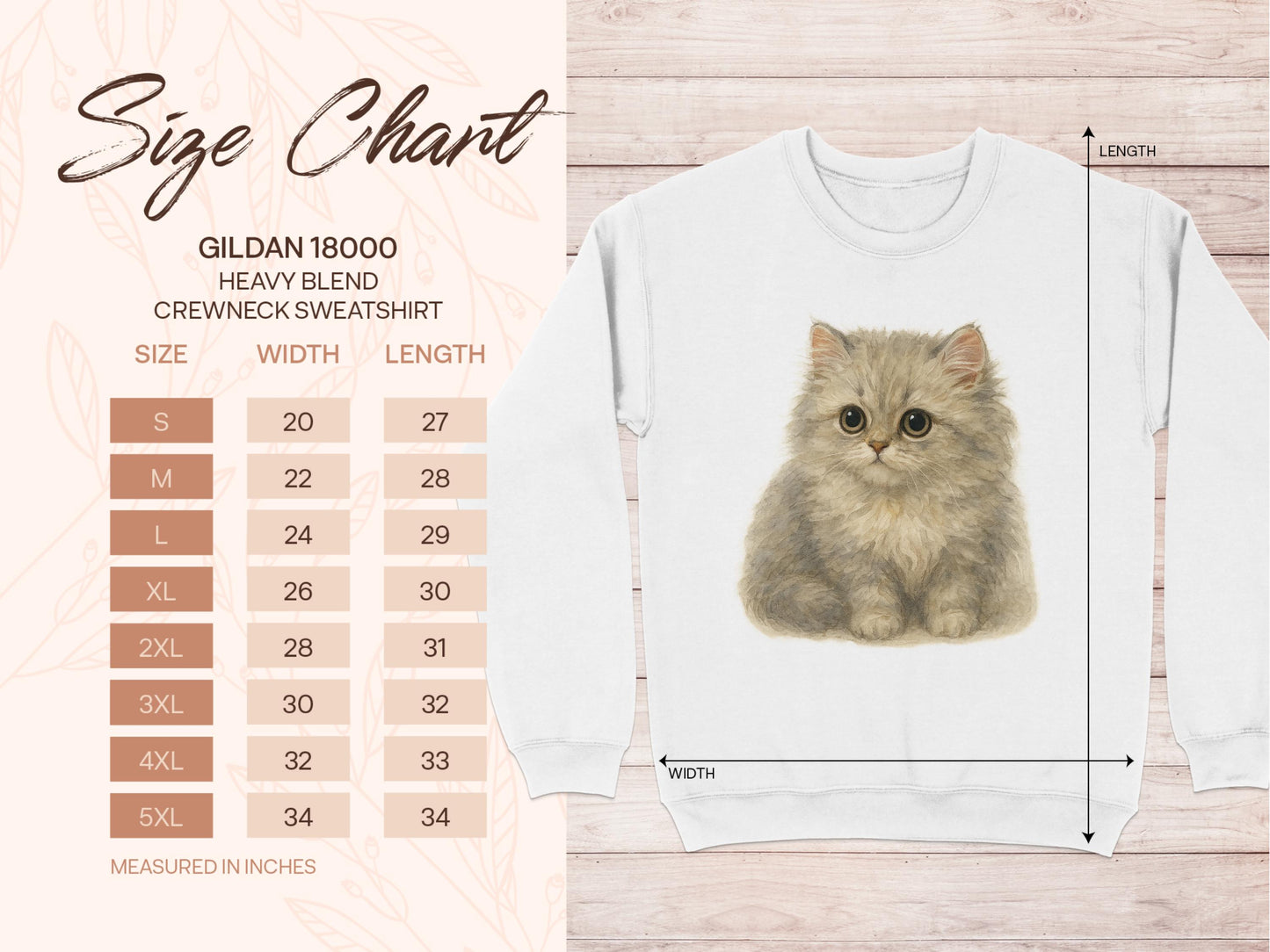 Adorable Fluffy Kitten Print Crewneck Sweatshirt product