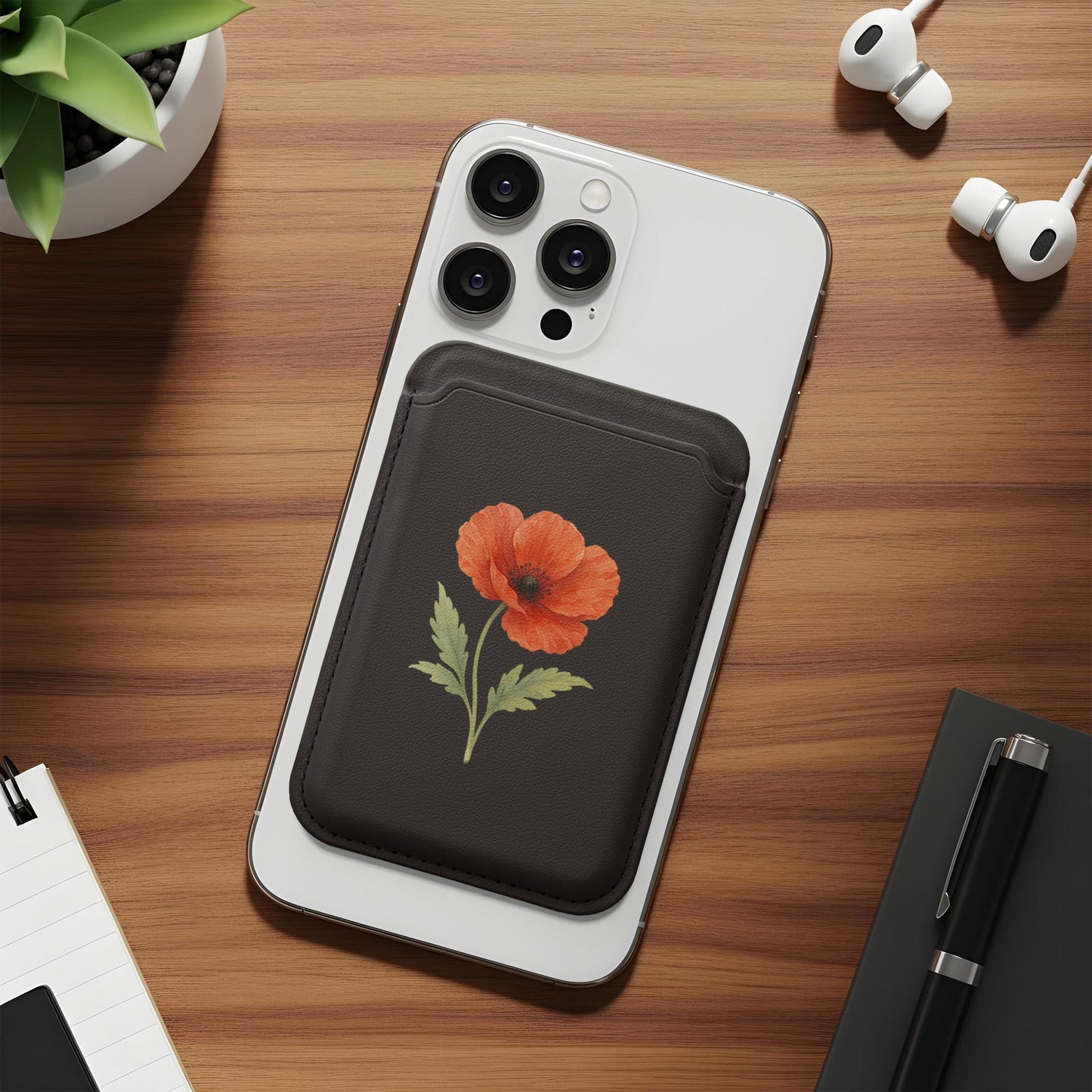 Beautiful Floral Design Phone Wallet Pouch product